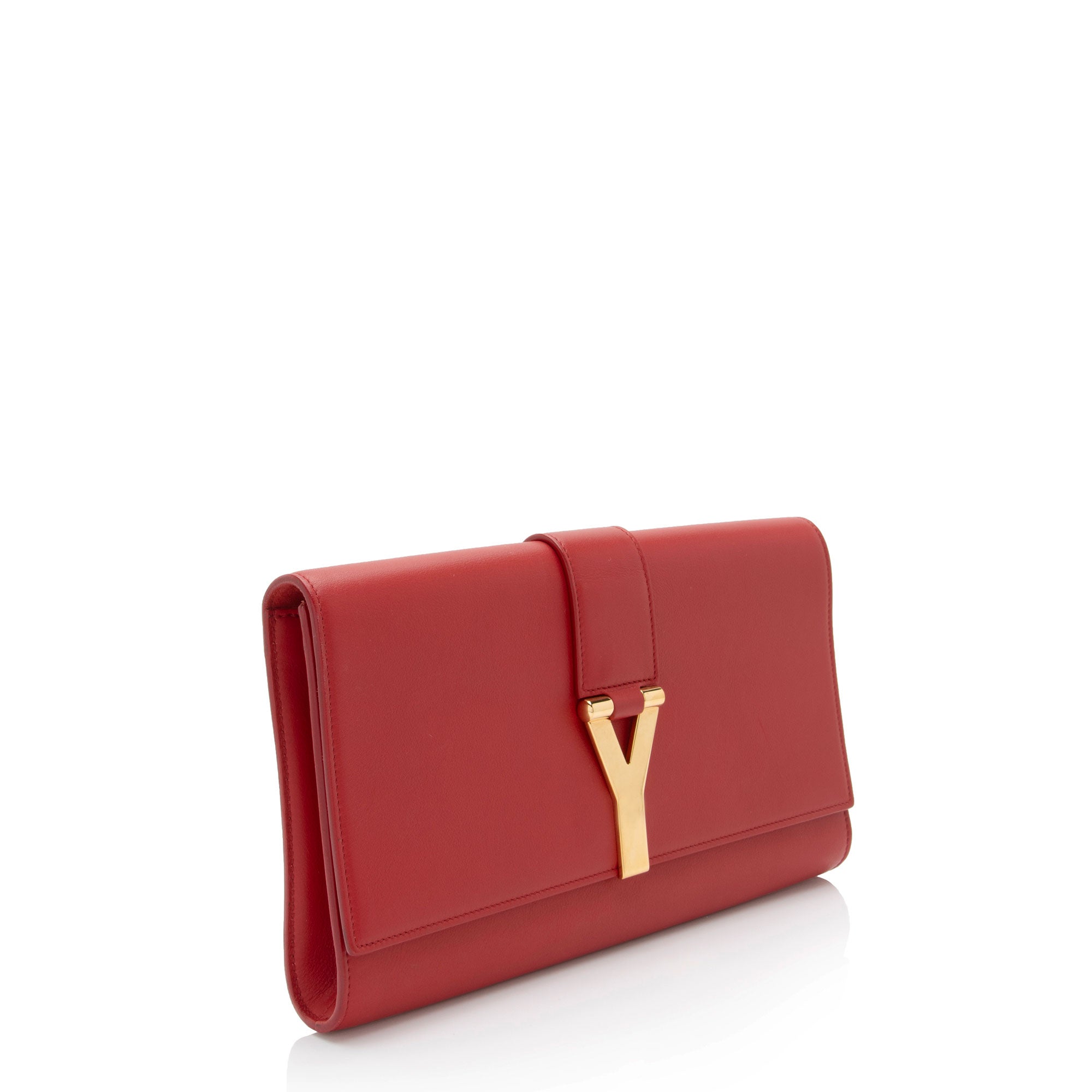 Saint Laurent Leather Classic Y Clutch