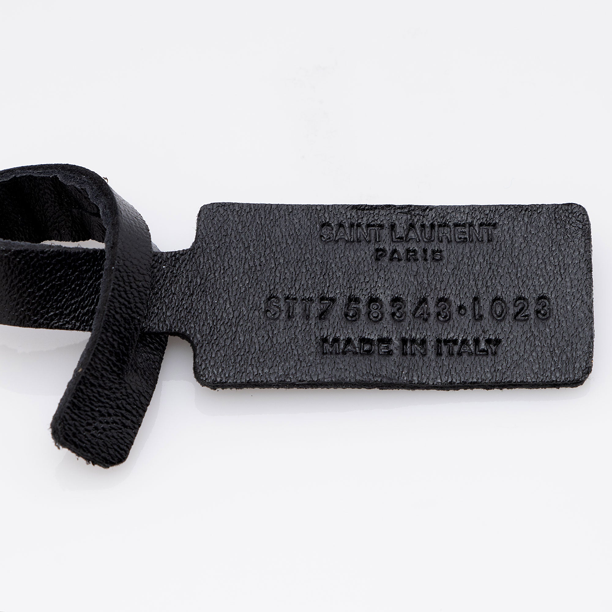 Saint Laurent Leather ID Double Wrap Bracelet
