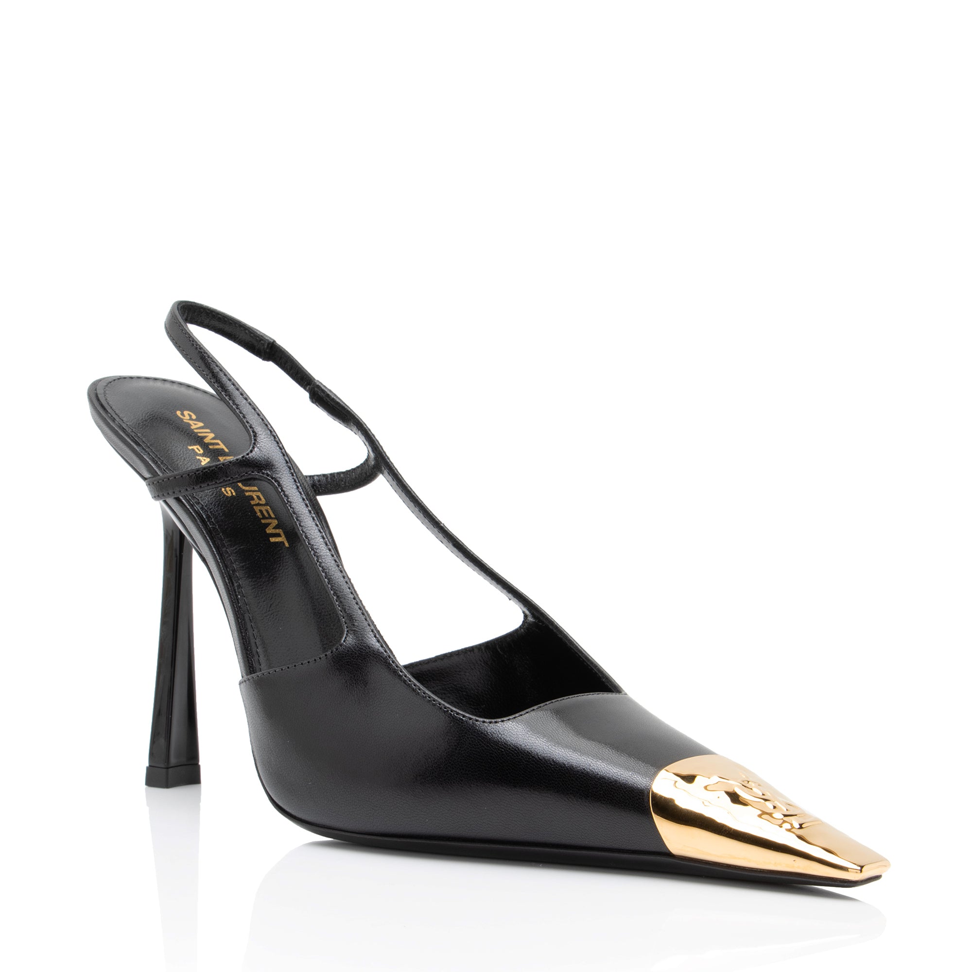 Saint Laurent Leather Jeanne Slingback Pumps - Size 6 / 36