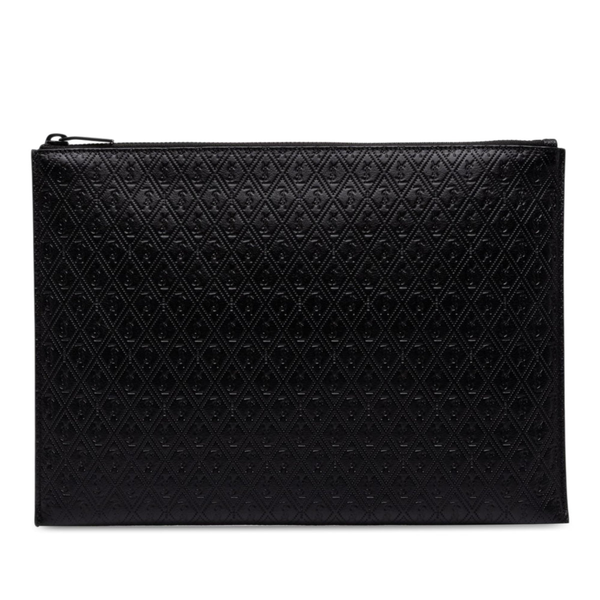 Saint Laurent Leather Monogram Allover Tablet Case