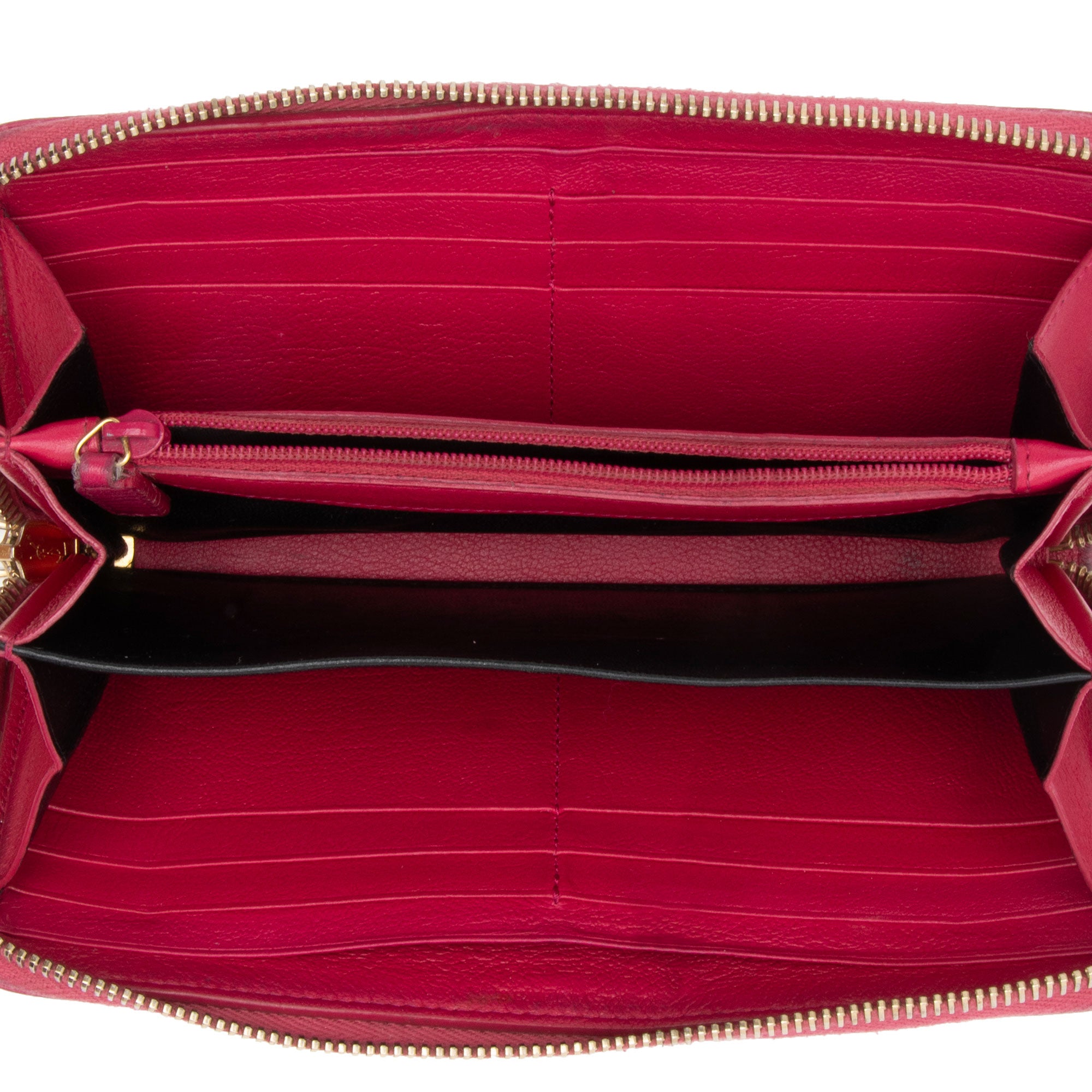 Saint Laurent Leather Monogram Belle du Jour Zip Around Wallet (SHF-agqKCo)