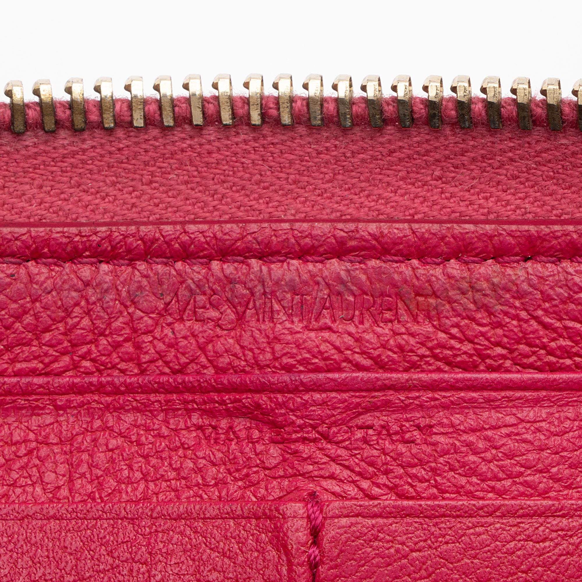 Saint Laurent Leather Monogram Belle du Jour Zip Around Wallet (SHF-agqKCo)