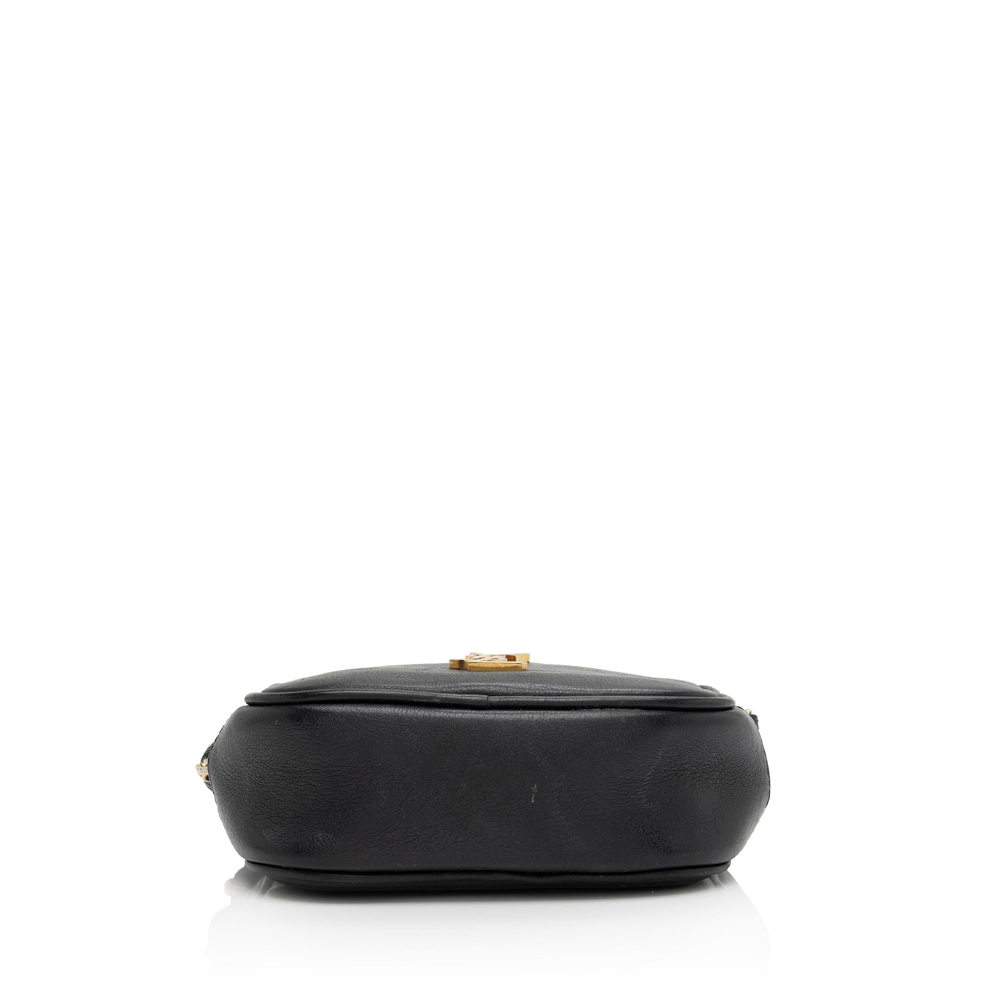 Saint Laurent Leather Monogram Blogger Bag (SHF-0bGOag)