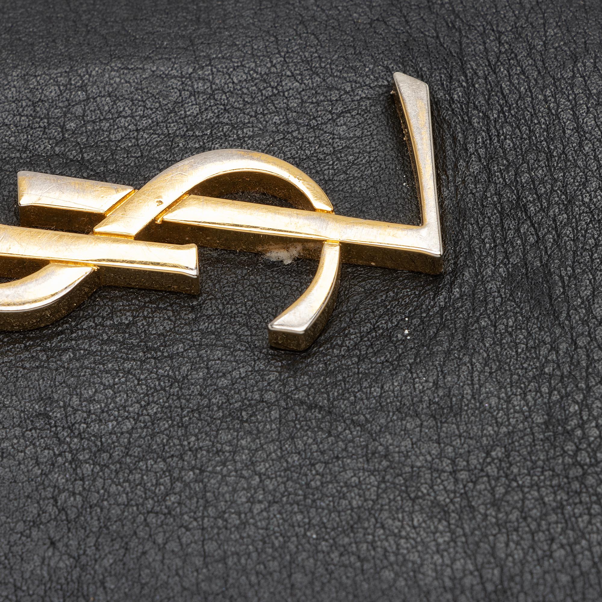 Saint Laurent Leather Monogram Blogger Bag (SHF-0bGOag)