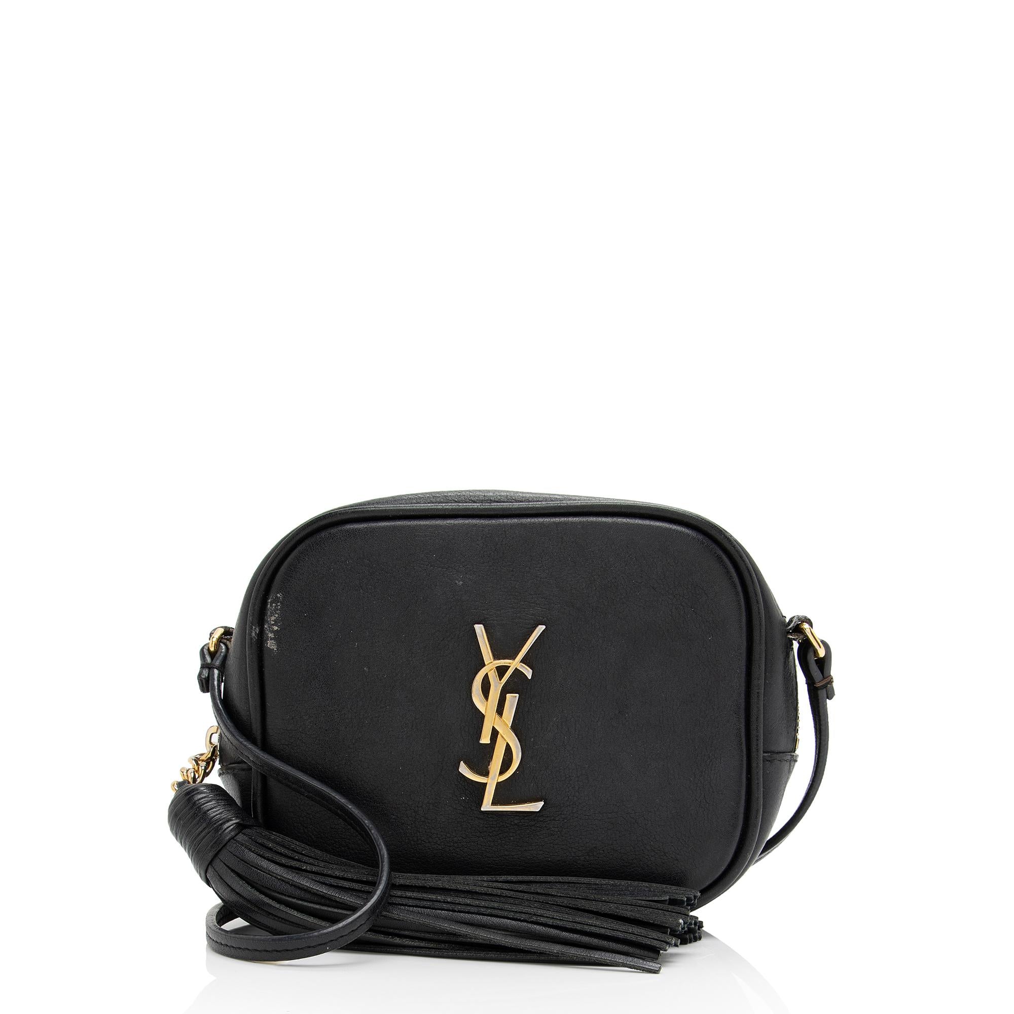 Saint Laurent Leather Monogram Blogger Bag (SHF-0bGOag)