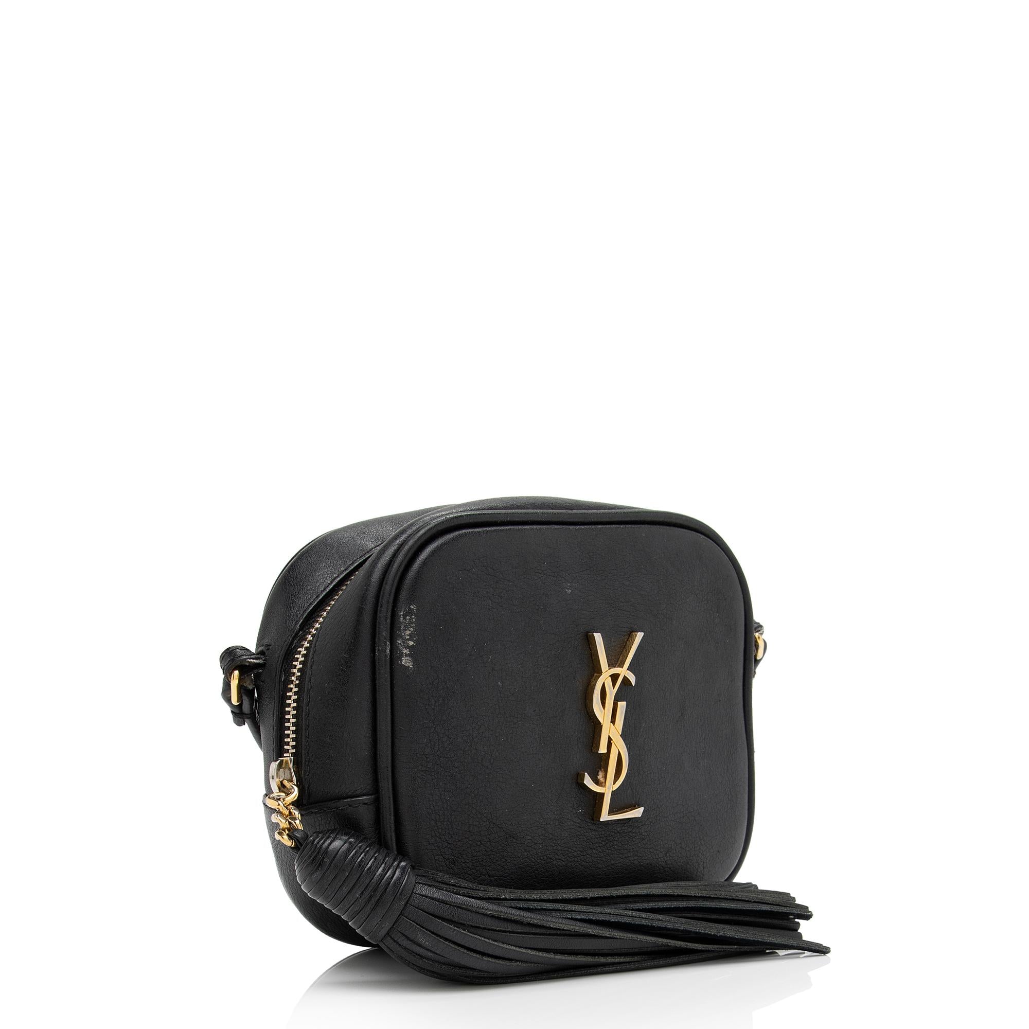 Saint Laurent Leather Monogram Blogger Bag (SHF-0bGOag)