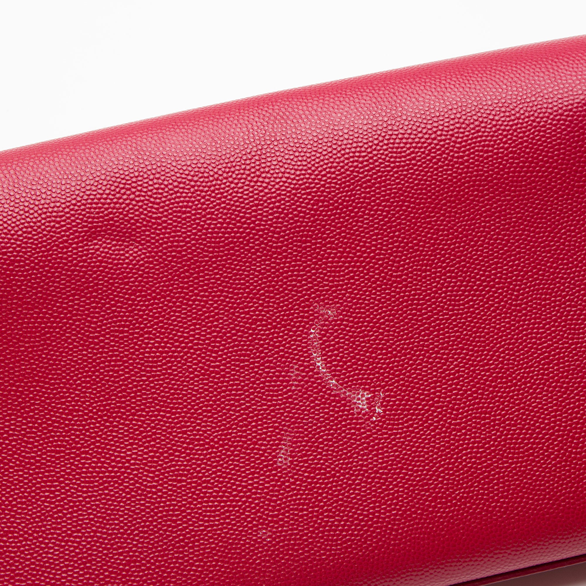 Saint Laurent Grain de Poudre Monogram Kate Clutch