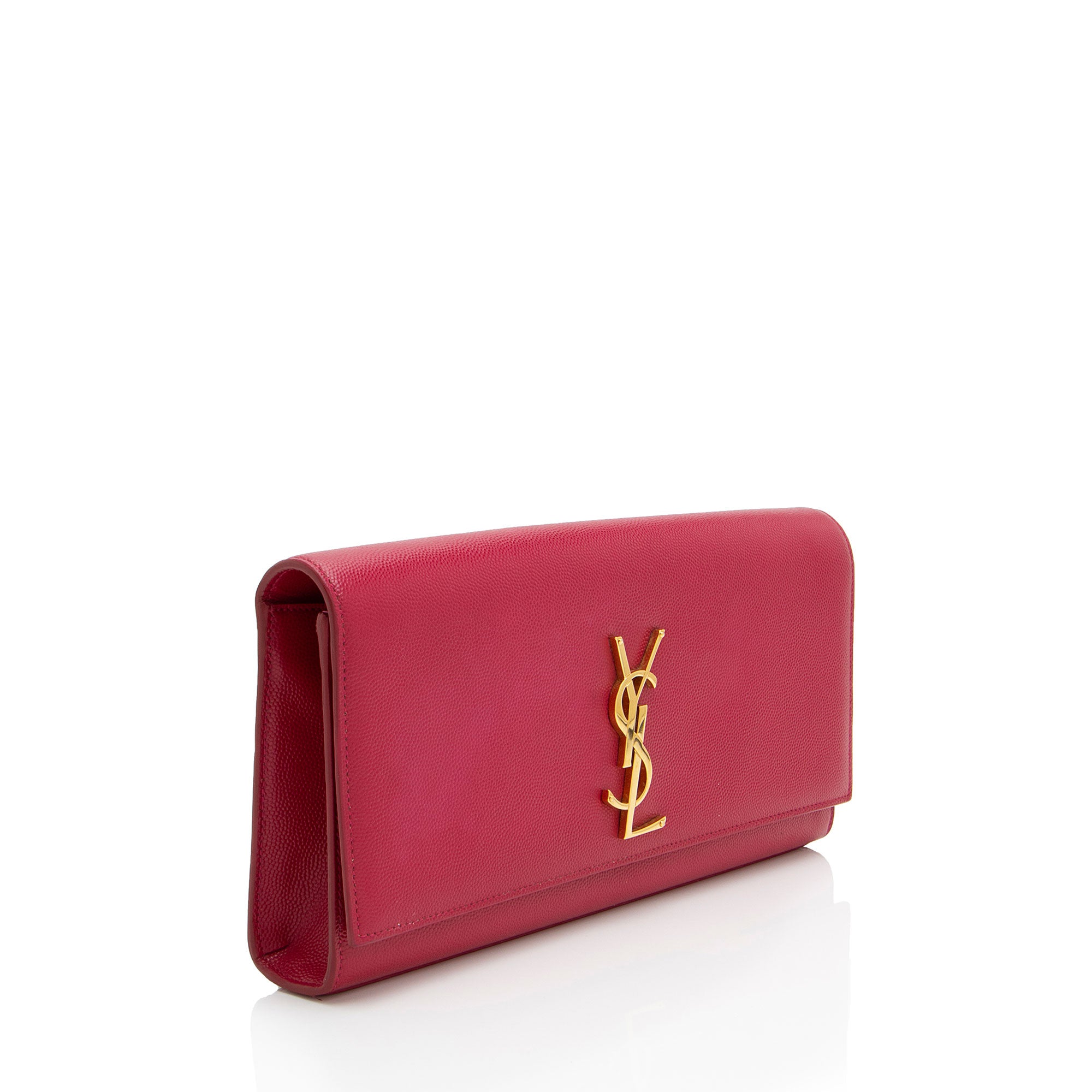 Saint Laurent Grain de Poudre Monogram Kate Clutch