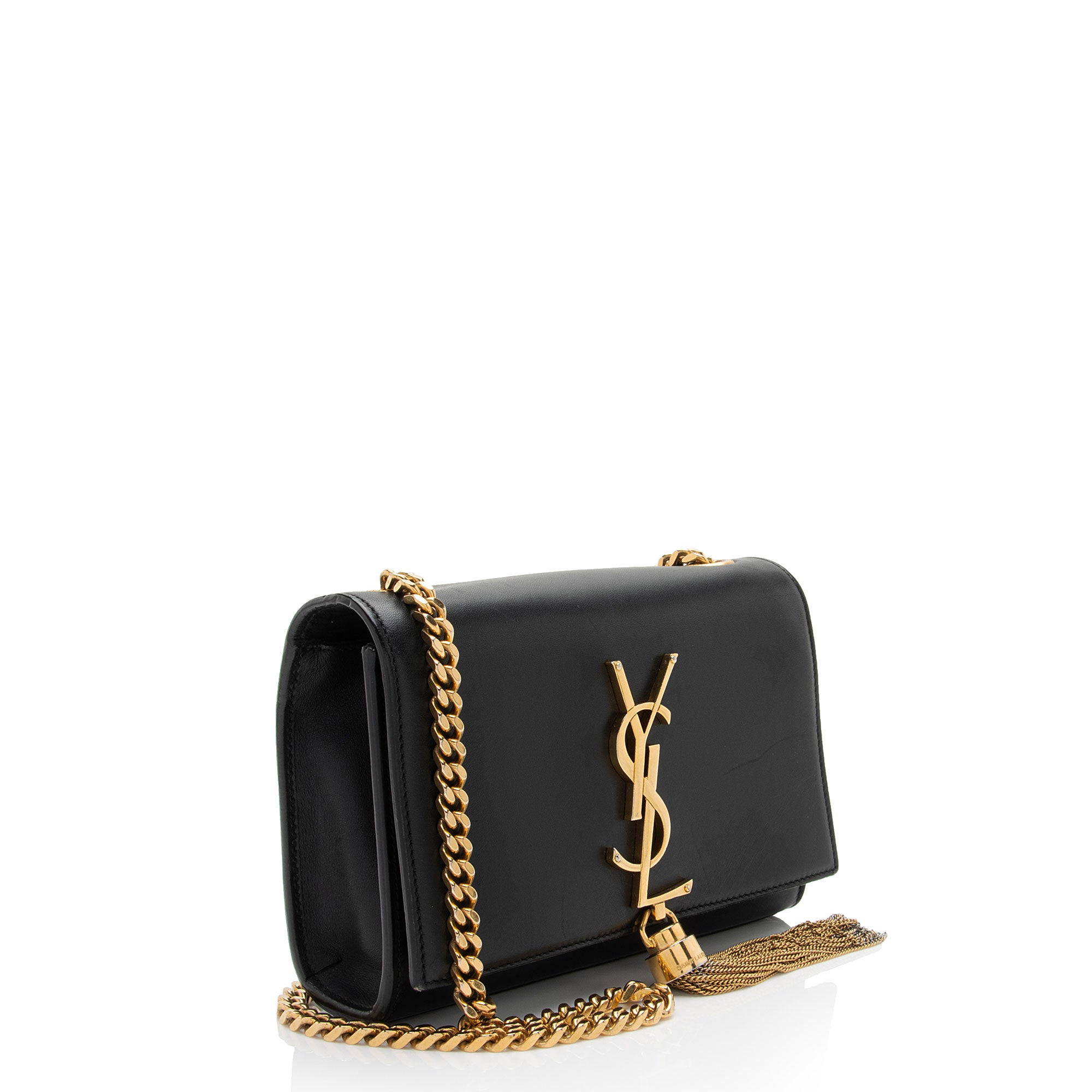 Saint Laurent Leather Monogram Kate Tassel Mini Shoulder Bag