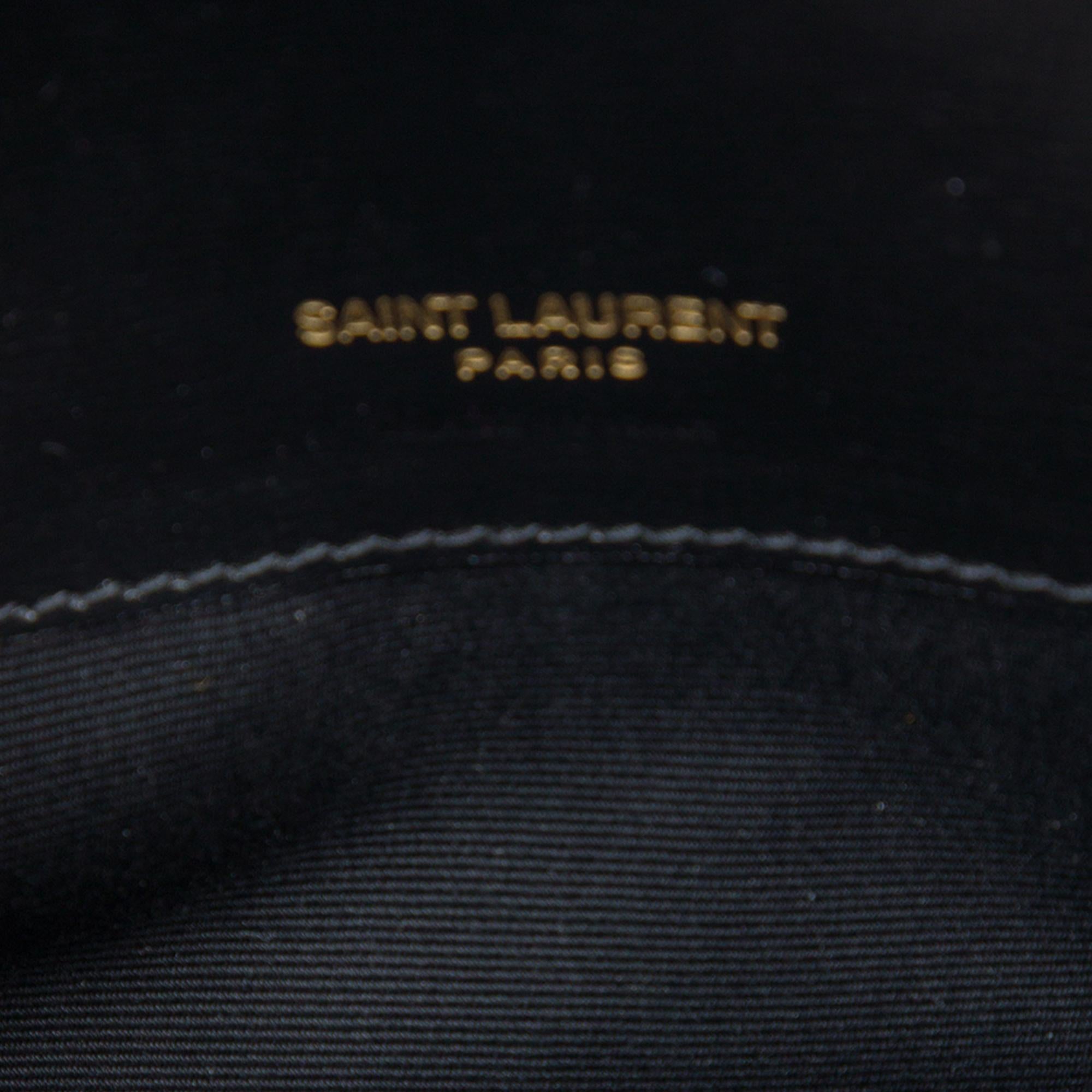 Saint Laurent Leather Monogram Kate Wallet On Chain
