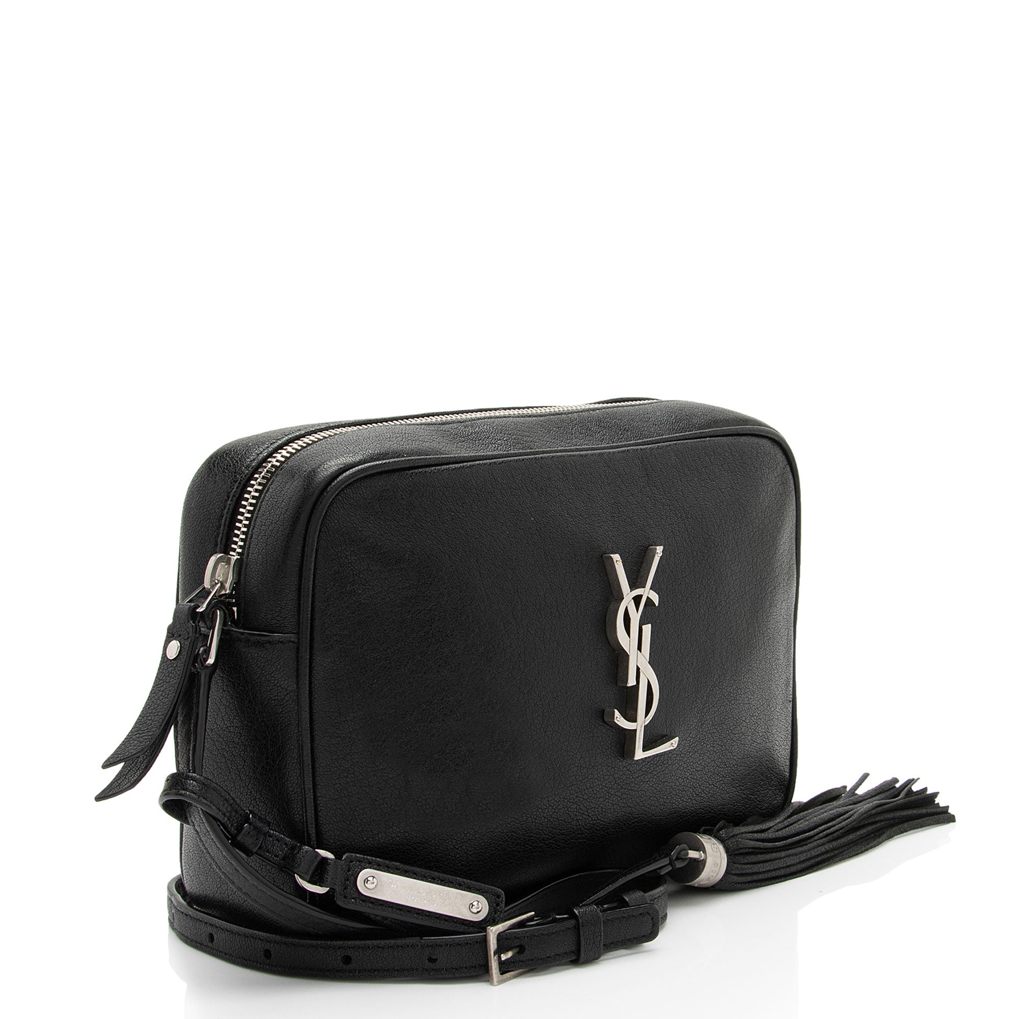 Saint Laurent Leather Monogram Lou Camera Bag (SHF-whAoB5)