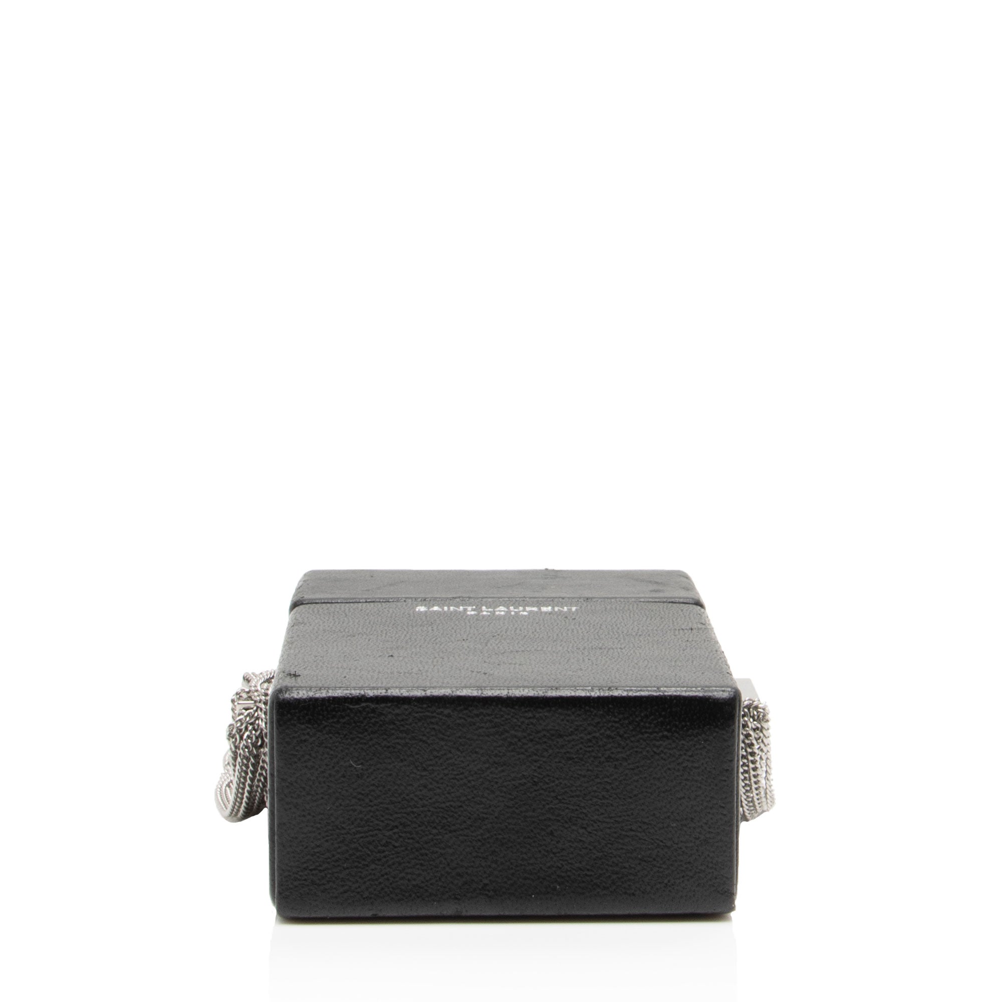 Saint Laurent Leather Smoking Box Crossbody Bag (SHF-CnxfOo)