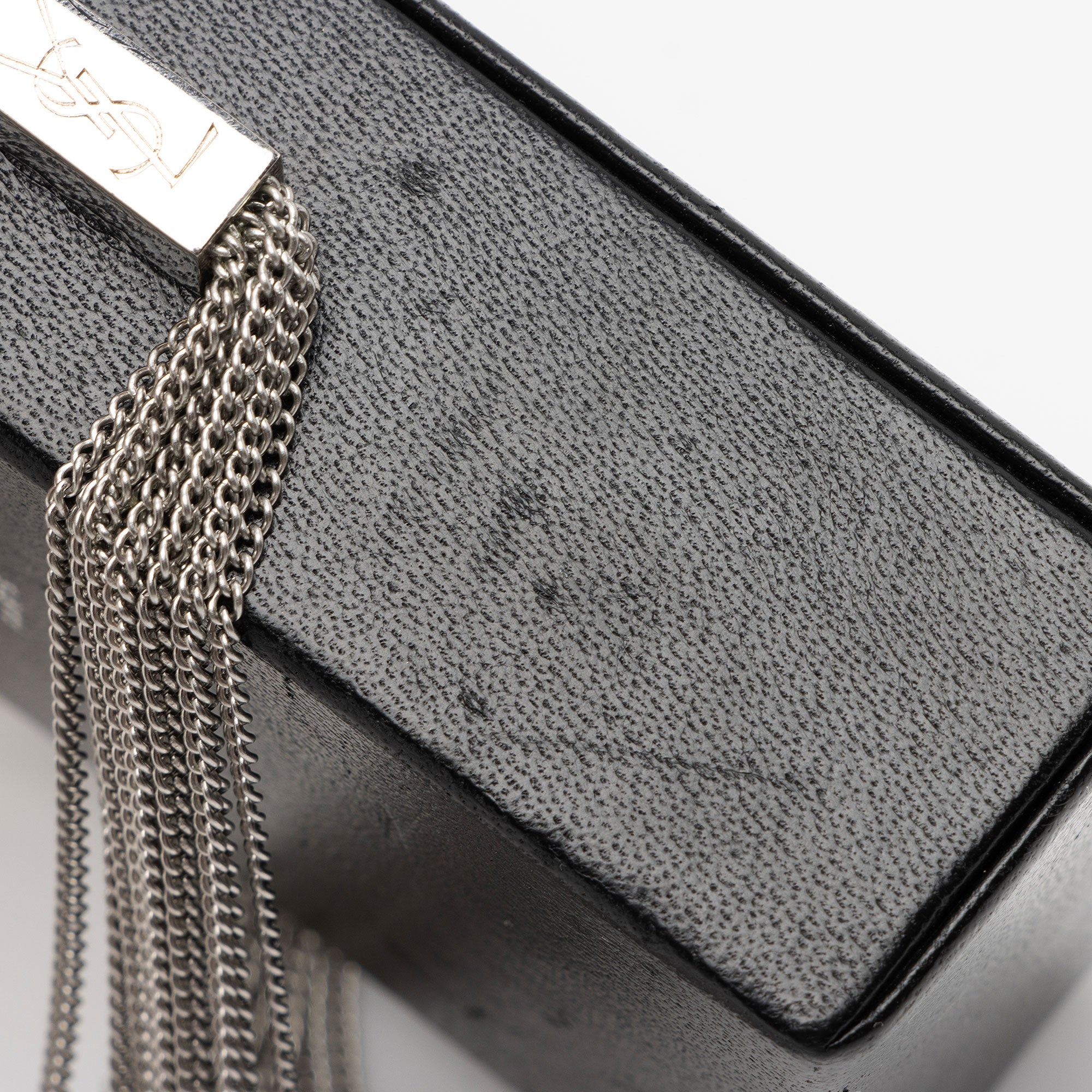 Saint Laurent Leather Smoking Box Crossbody Bag (SHF-CnxfOo)