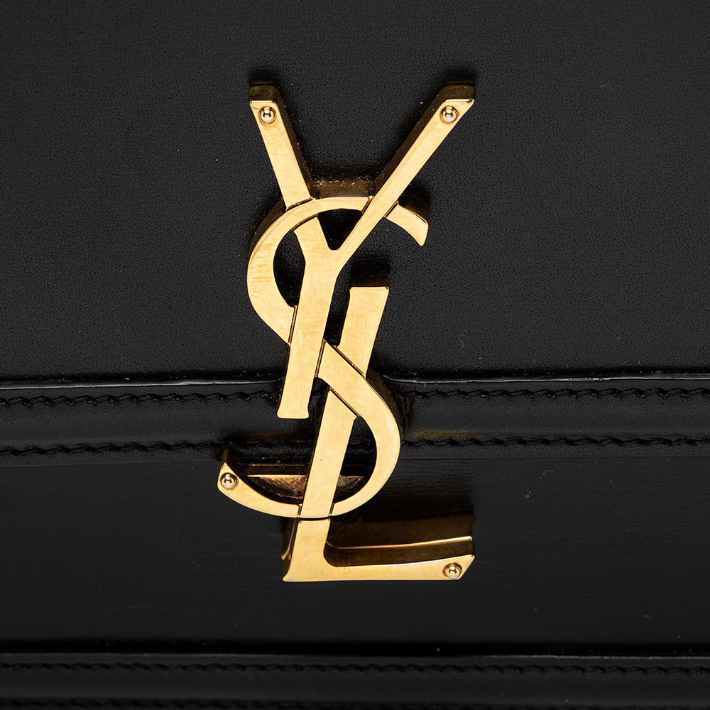 Saint Laurent Calfskin Monogram Solferino Medium Shoulder Bag (SHF-17564)
