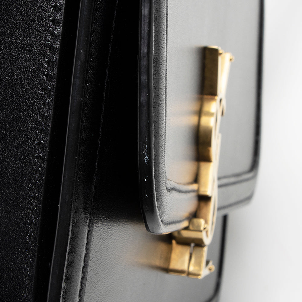 Saint Laurent Calfskin Monogram Solferino Medium Shoulder Bag (SHF-17564)