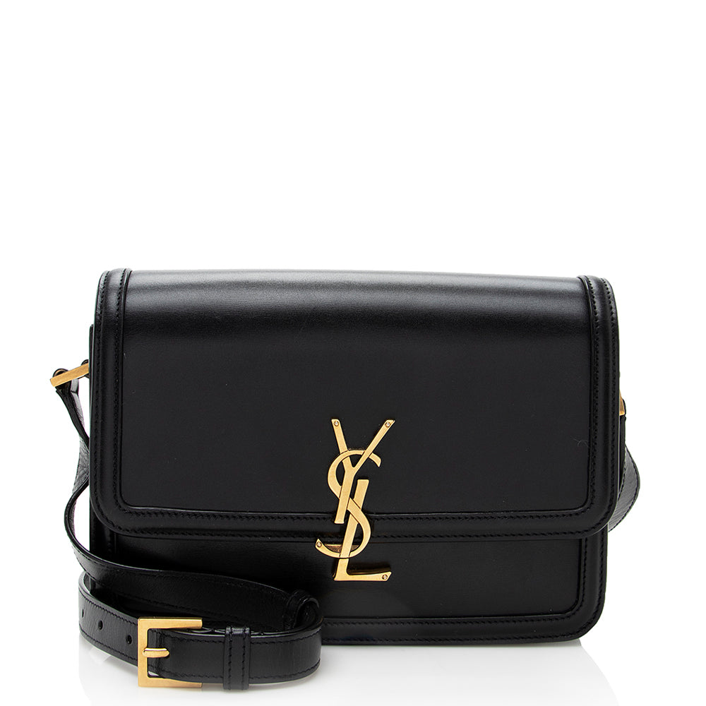 Saint Laurent Calfskin Monogram Solferino Medium Shoulder Bag (SHF-17564)