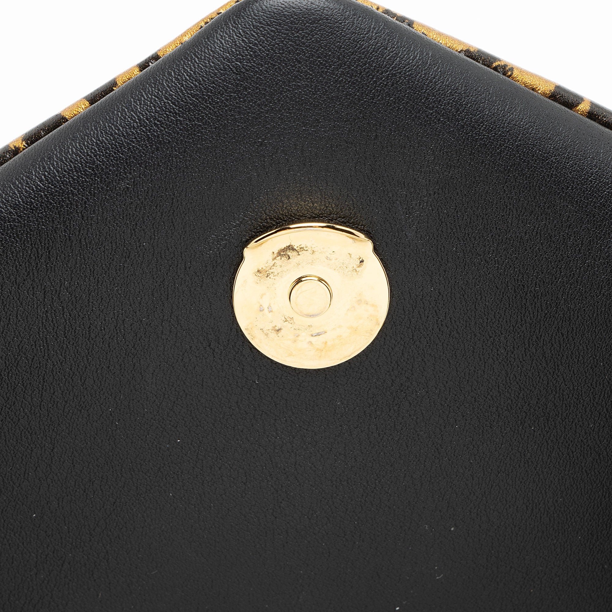 Saint Laurent Leopard Matelasse Calfskin Monogram LouLou Chain Small Shoulder