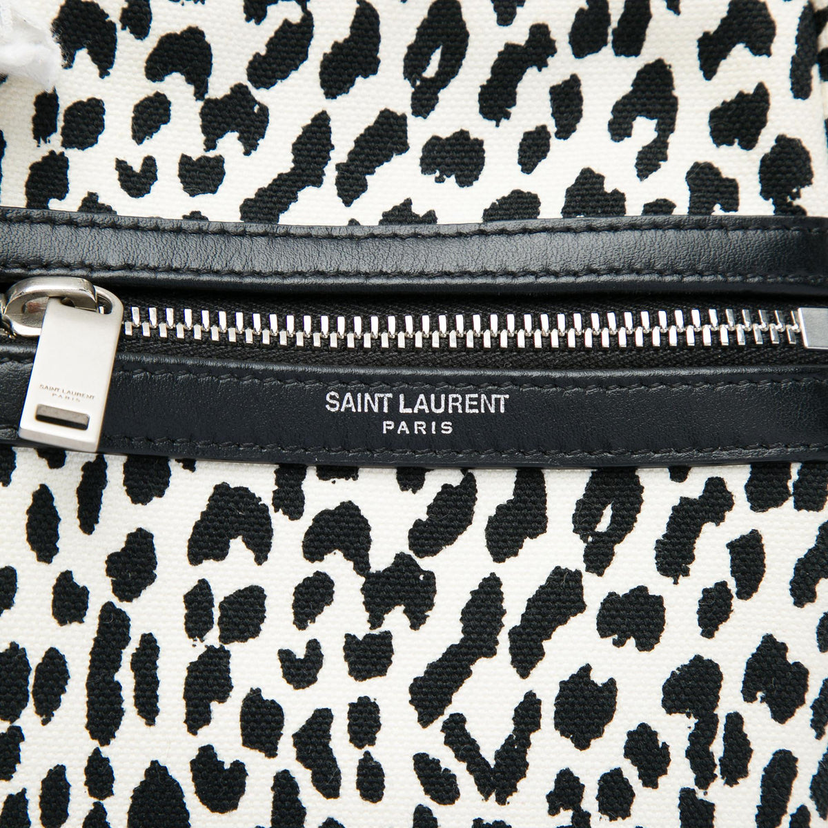 Saint Laurent Leopard Print Canvas Sid Messenger Bag