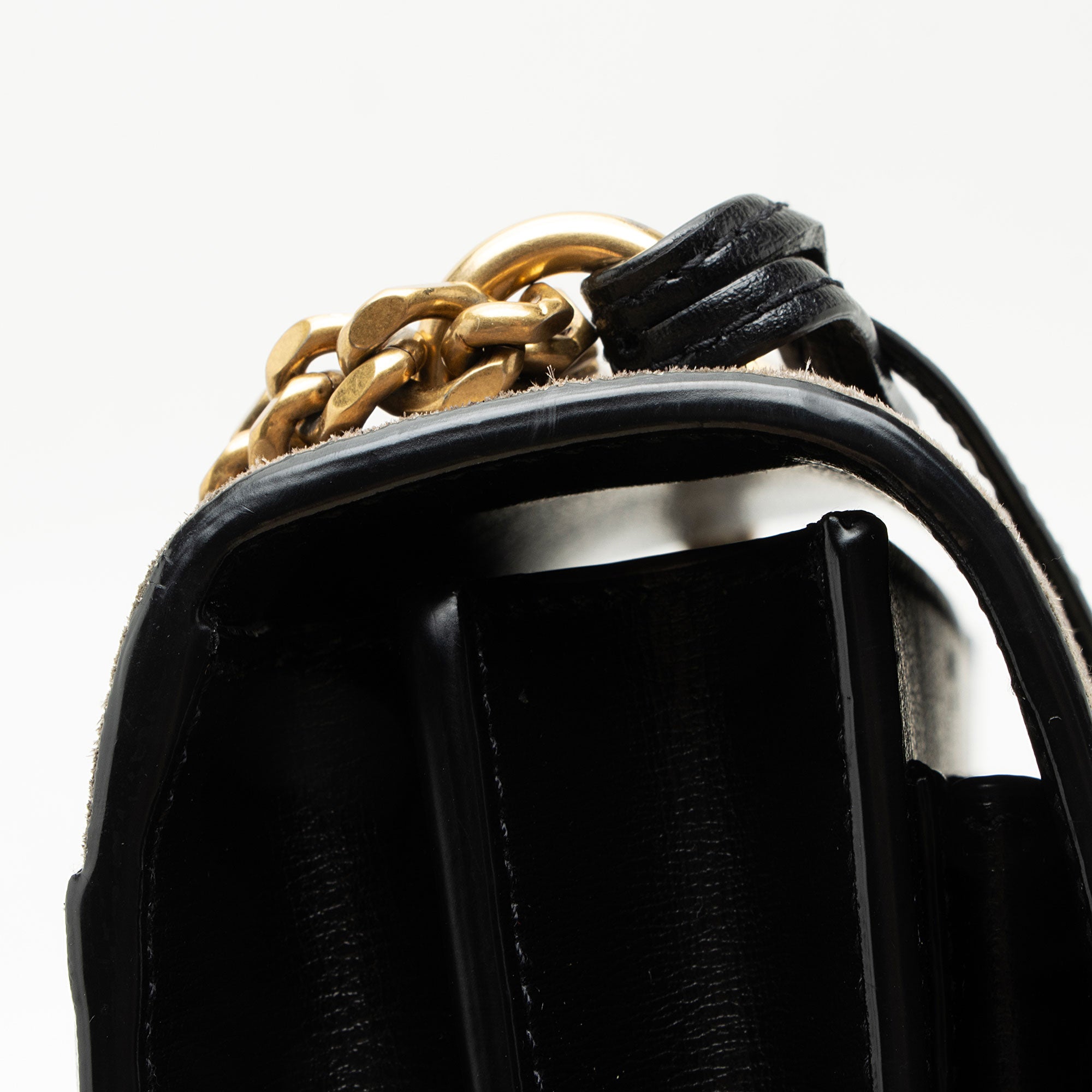 Saint Laurent Leopard Printed Suede Monogram Sunset Medium Shoulder Bag