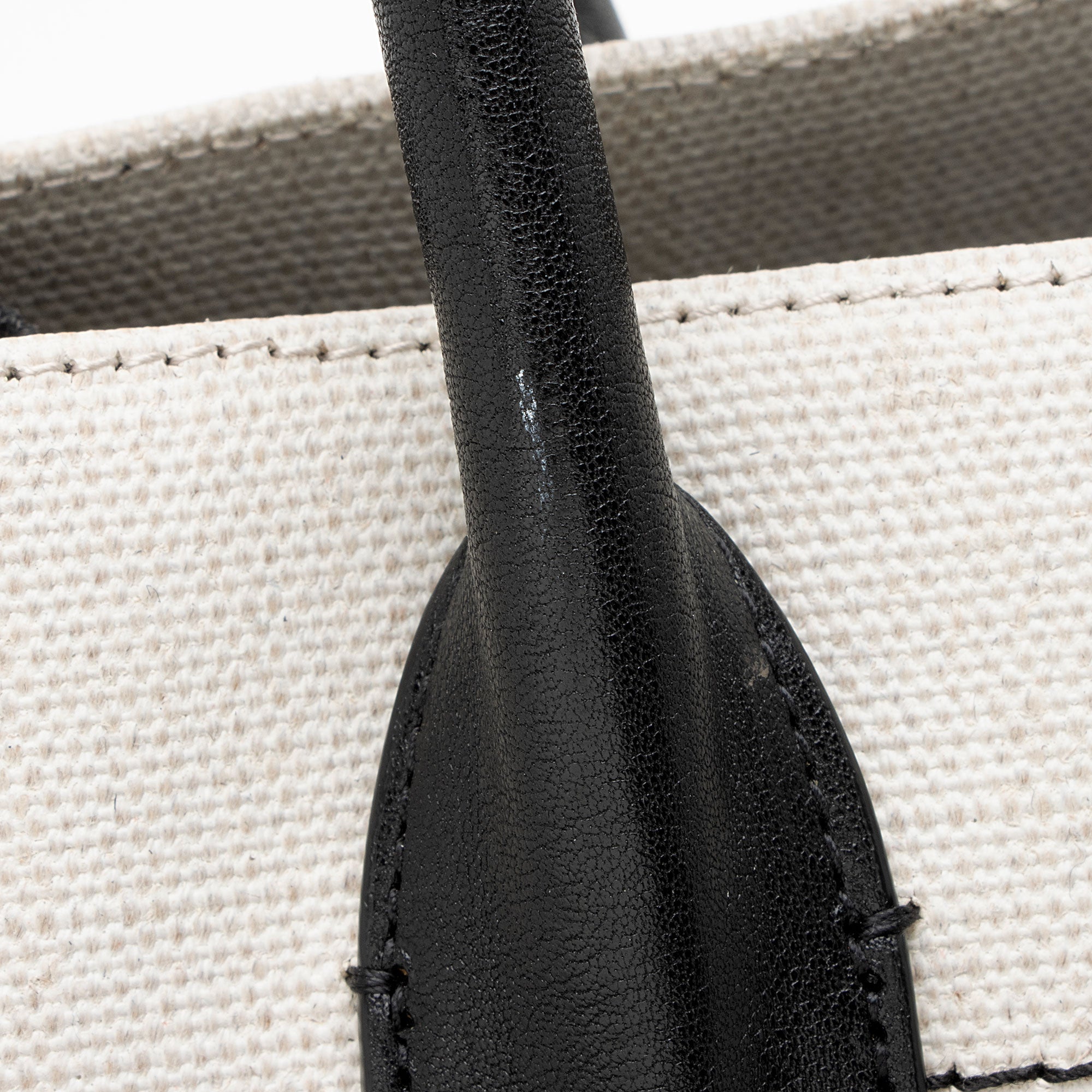 Saint Laurent Linen Calfskin Rive Gauche N/S Tote