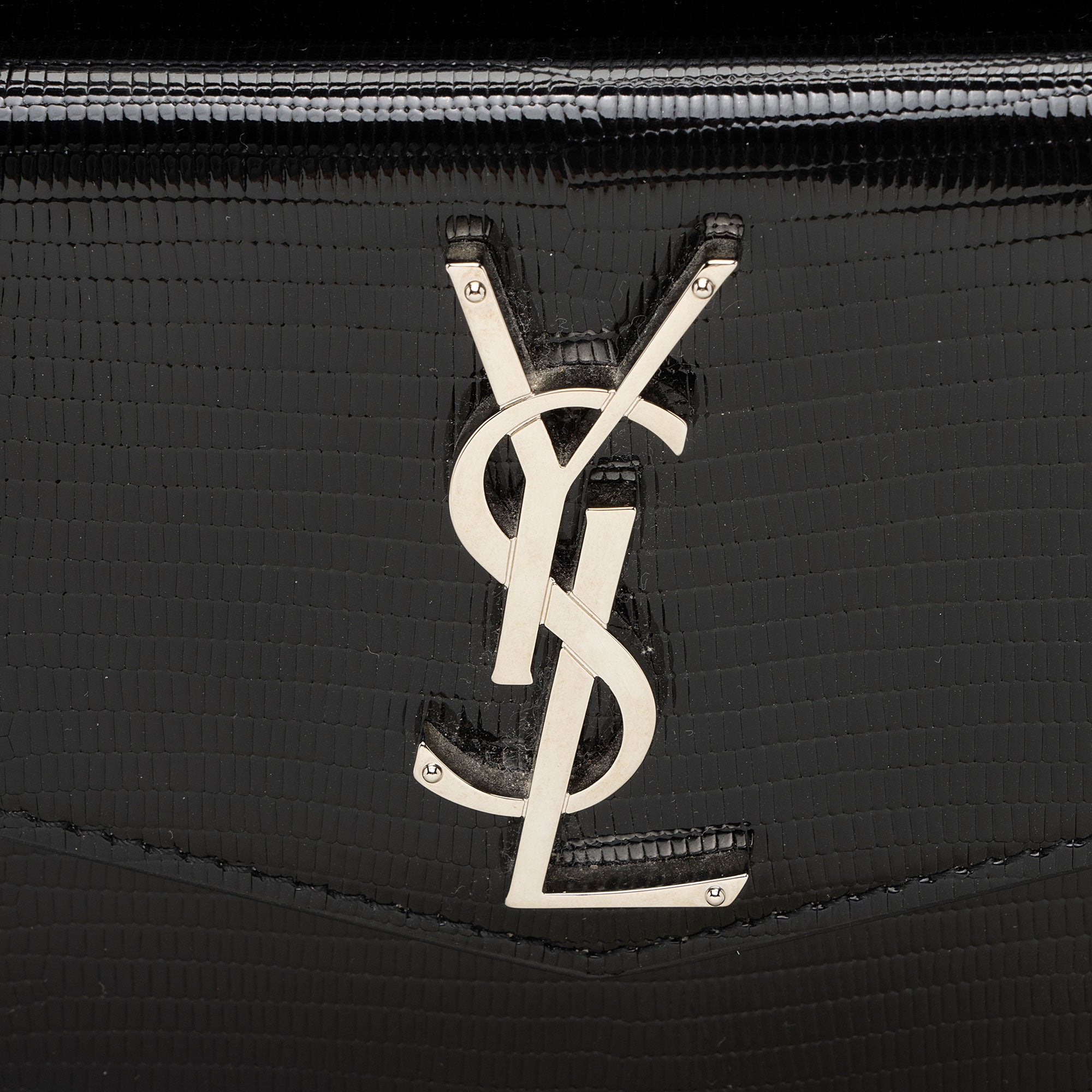 Saint Laurent Lizard Embossed Monogram Uptown Medium Tote