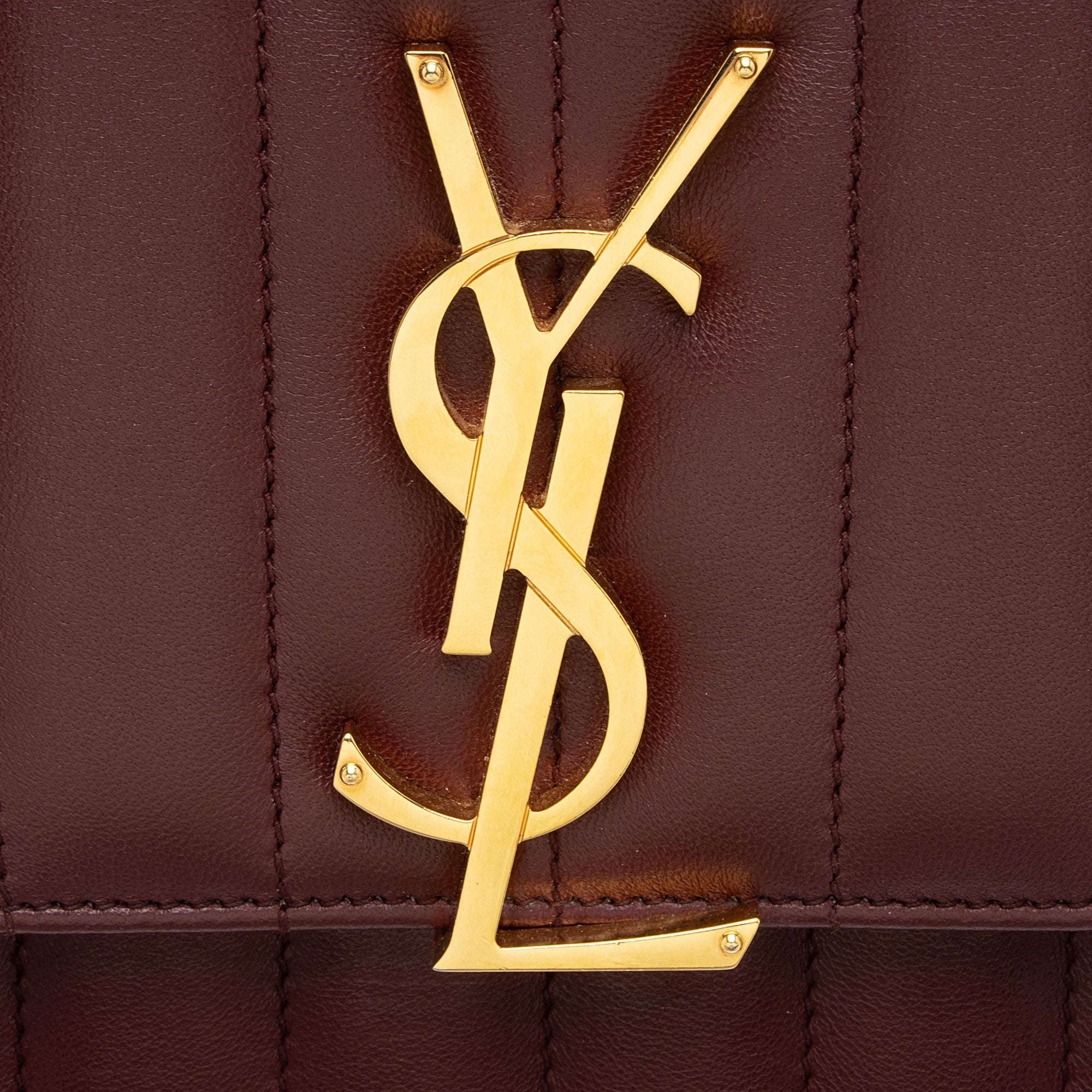 Saint Laurent Matalasse Calfskin Monogram Vicky Medium Shoulder Bag