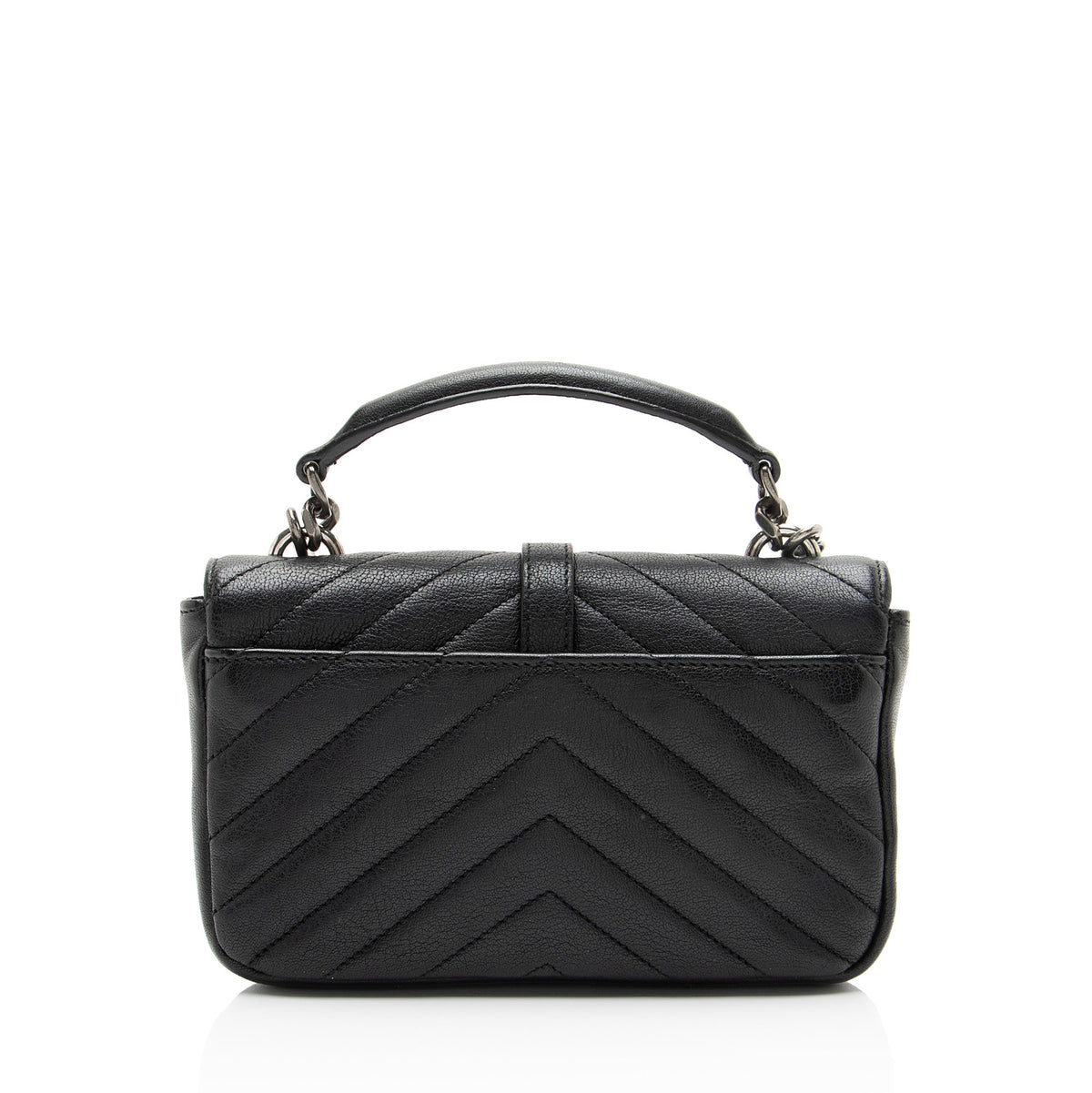 Saint Laurent Matelasse Calfskin Monogram College Mini Shoulder Bag
