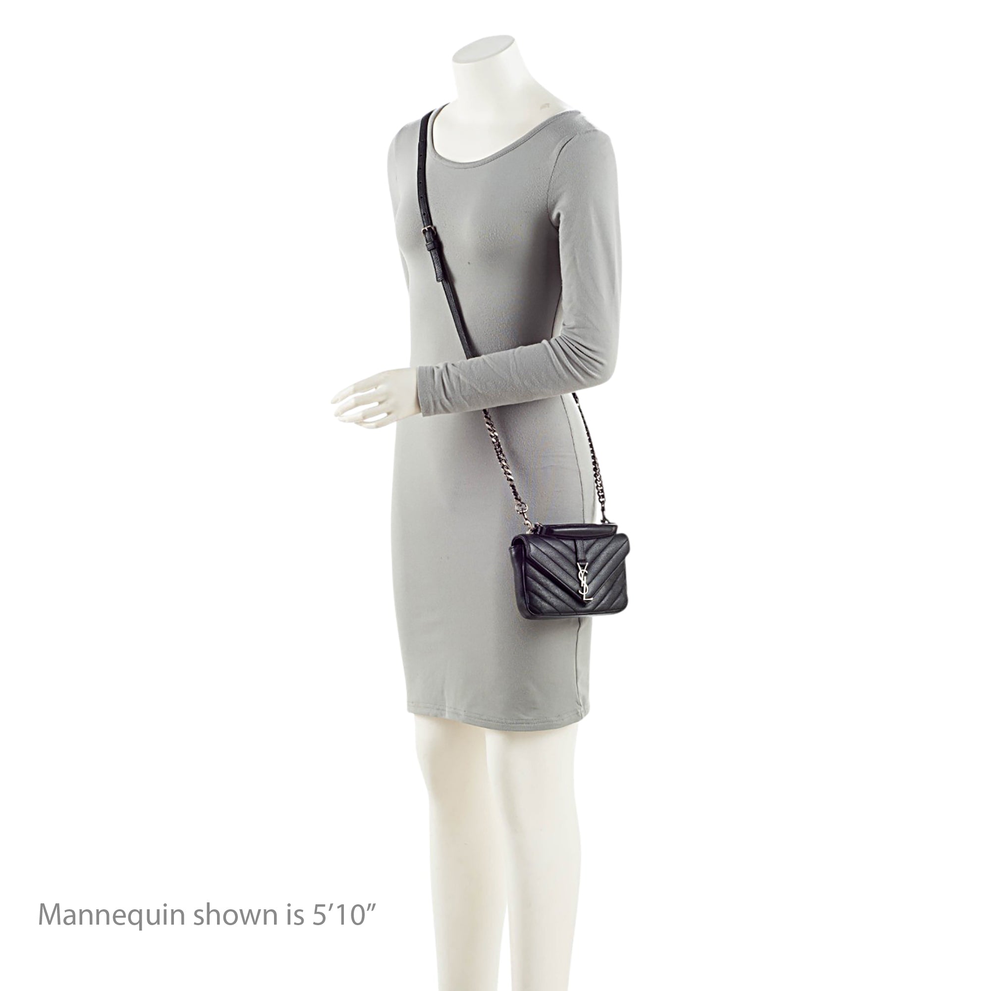 Saint Laurent Matelasse Calfskin Monogram College Mini Shoulder Bag