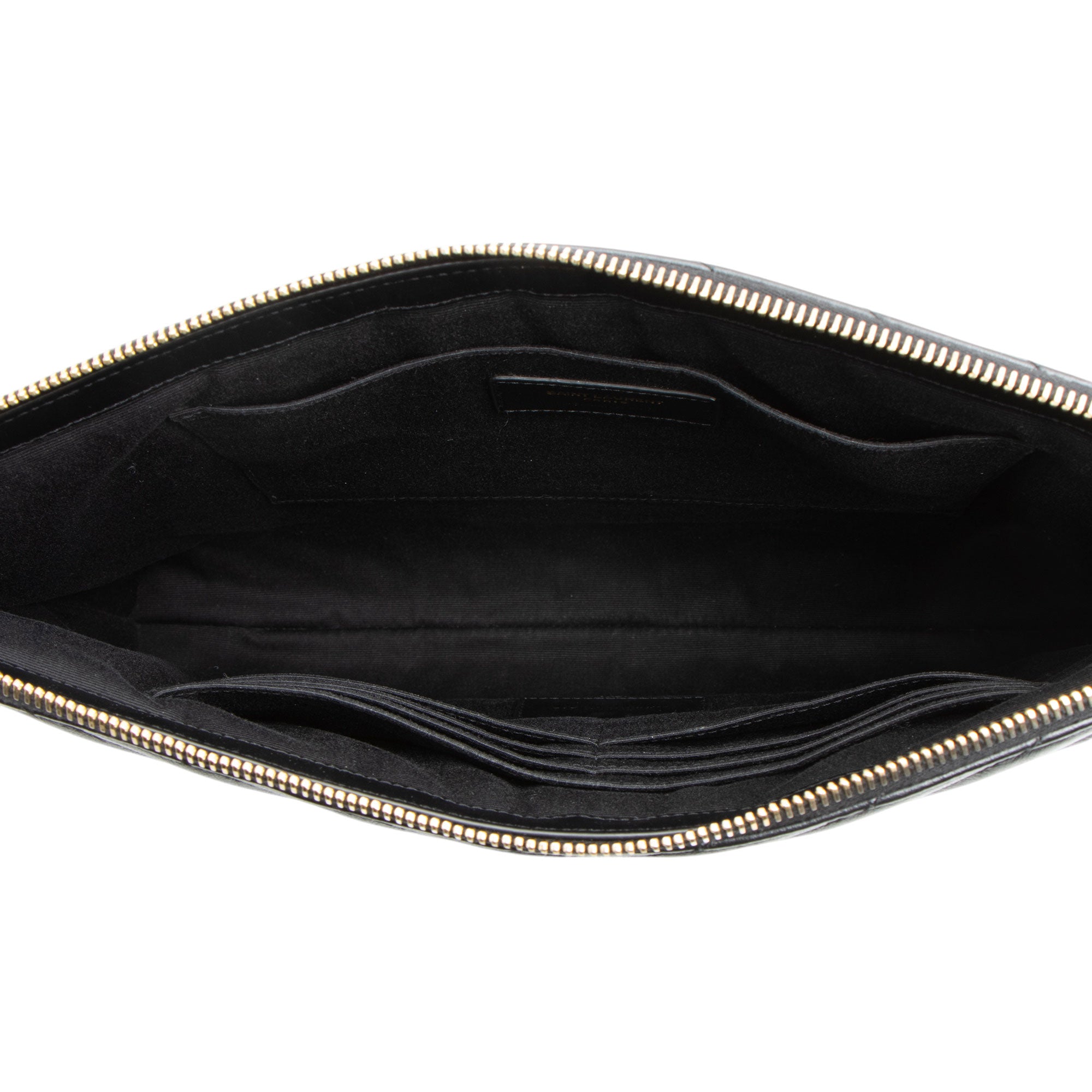 Saint Laurent Matelasse Calfskin Monogram Large Wristlet