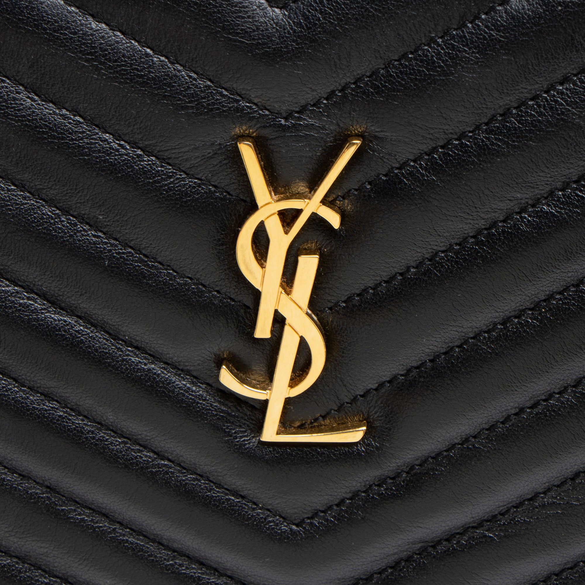 Saint Laurent Matelasse Calfskin Monogram Large Wristlet