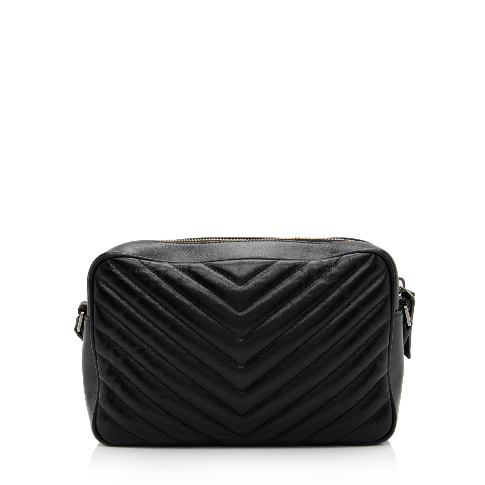 Saint Laurent Matelasse Calfskin Monogram Lou Camera Bag (SHF-017geY)