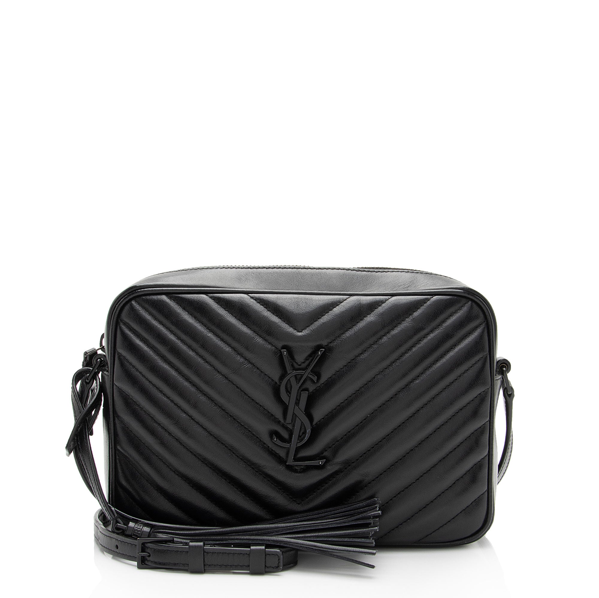 Saint Laurent Matelasse Calfskin Monogram Lou Camera Bag (SHF-hlZNvk)