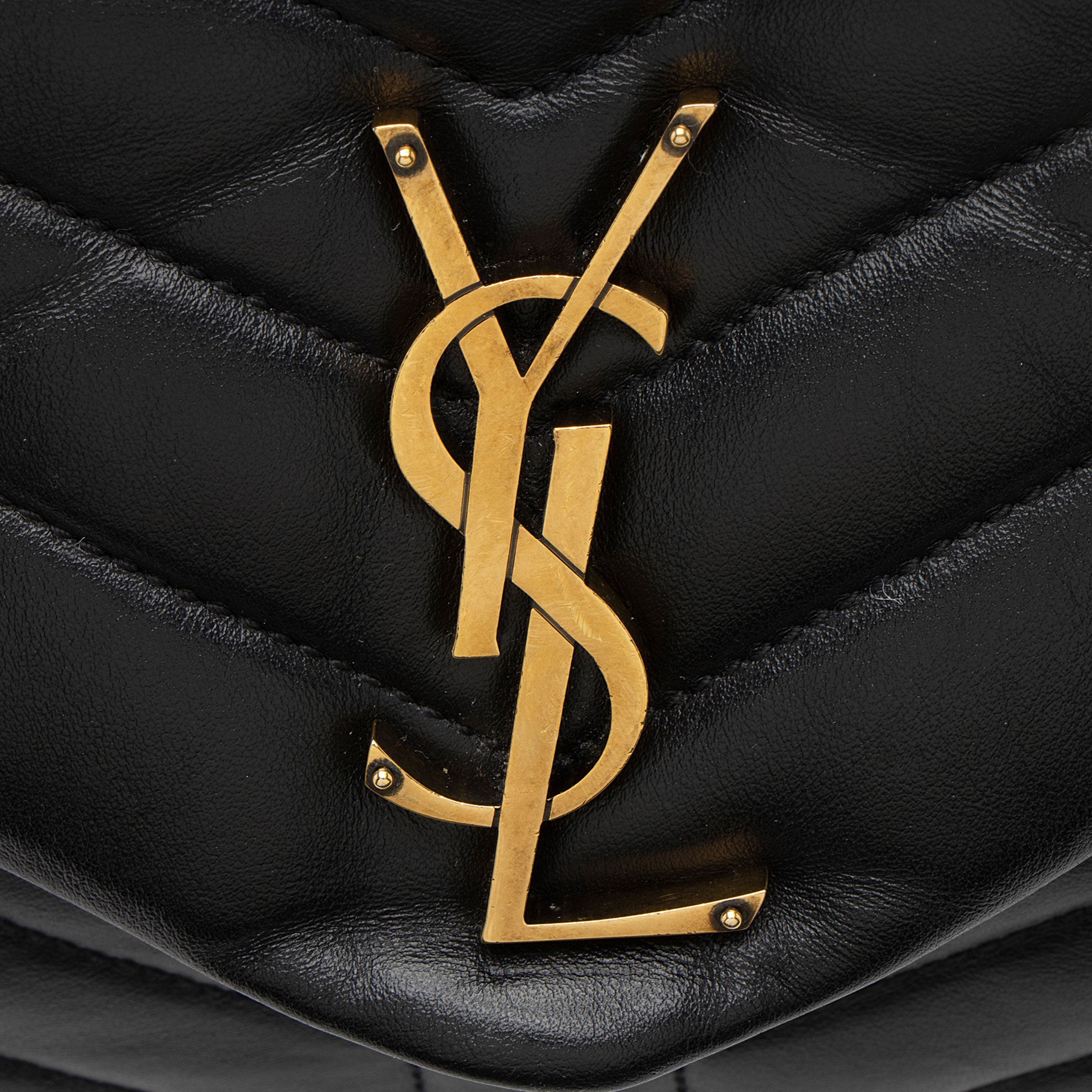 Saint Laurent Matelasse Calfskin Monogram LouLou Chain Large Shoulder Bag
