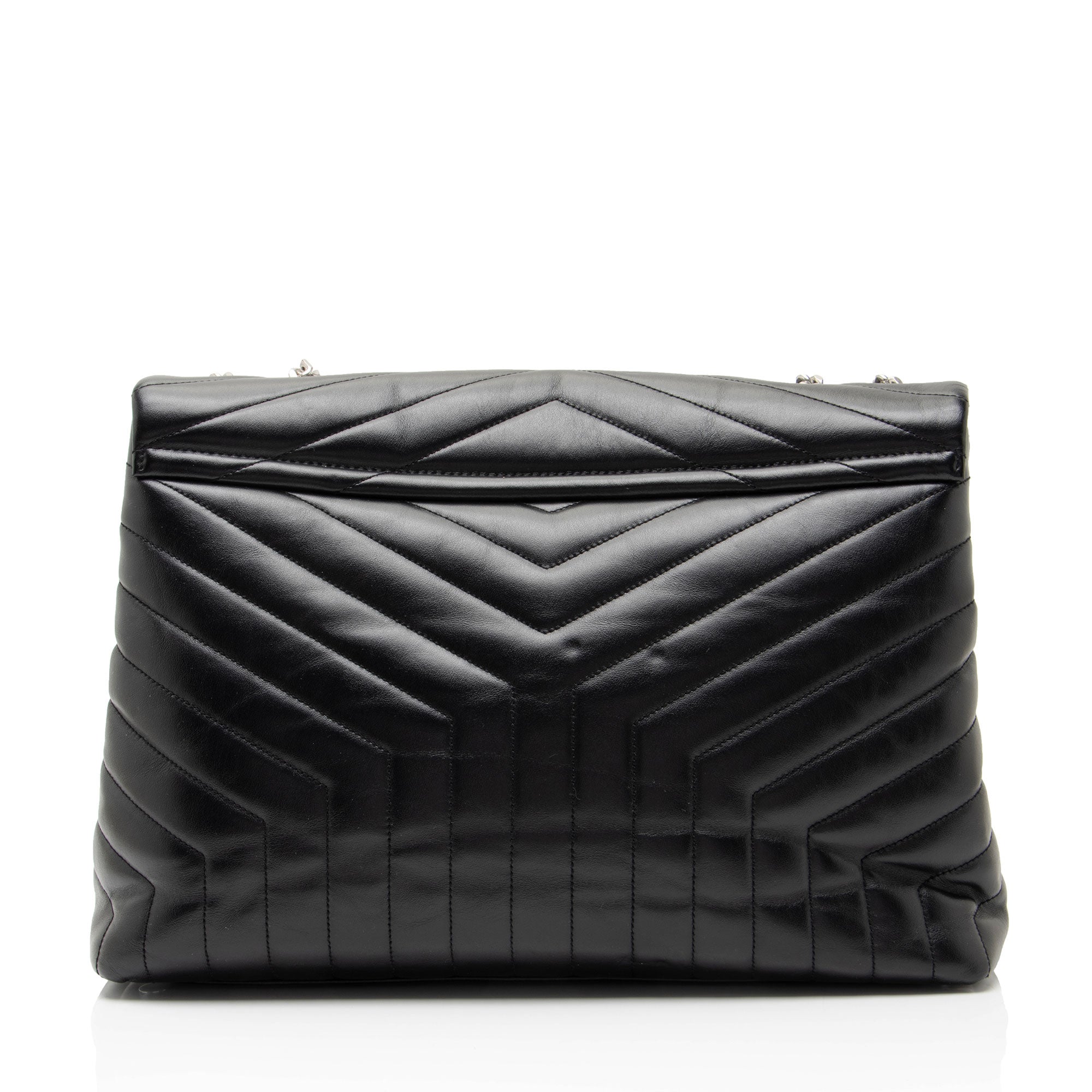 Saint Laurent Matelasse Calfskin Monogram LouLou Chain Large Shoulder Bag
