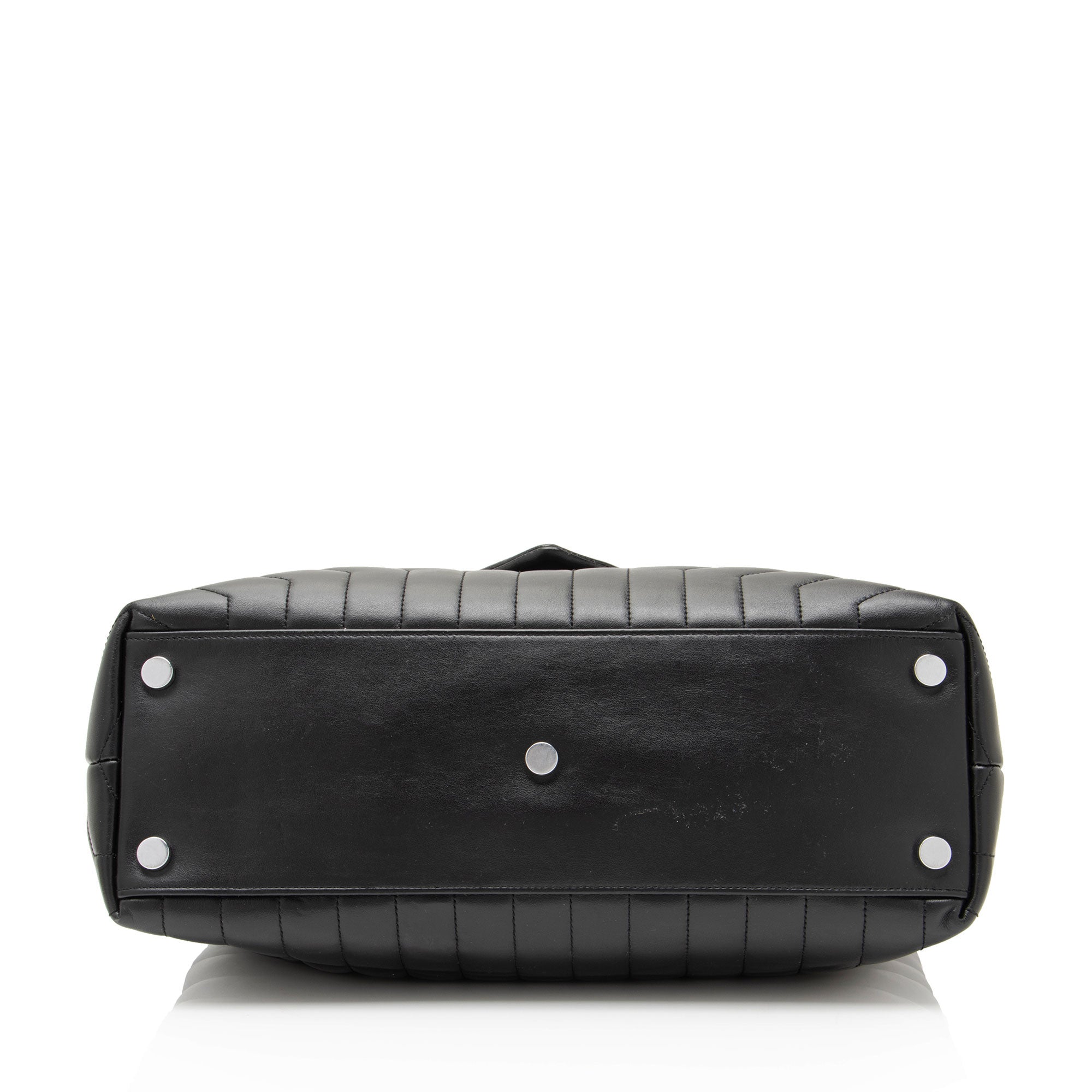 Saint Laurent Matelasse Calfskin Monogram LouLou Chain Large Shoulder Bag