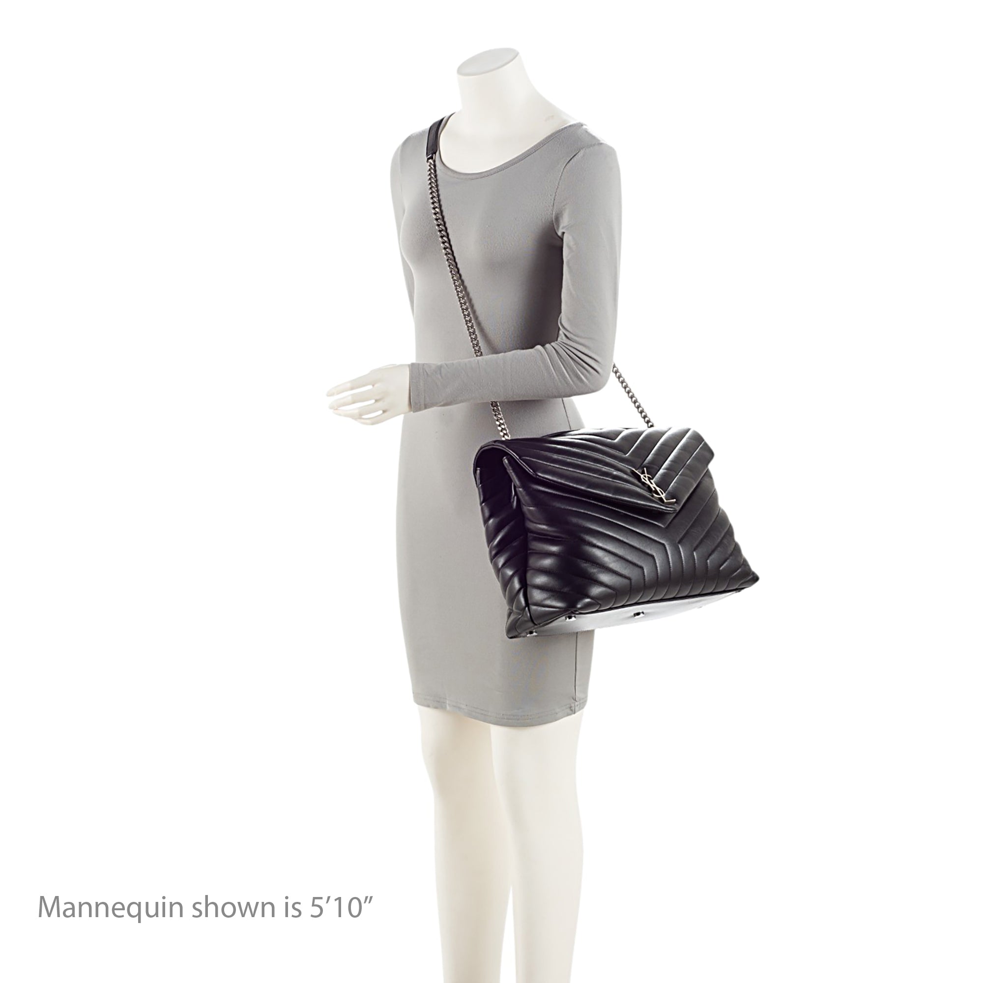 Saint Laurent Matelasse Calfskin Monogram LouLou Chain Large Shoulder Bag