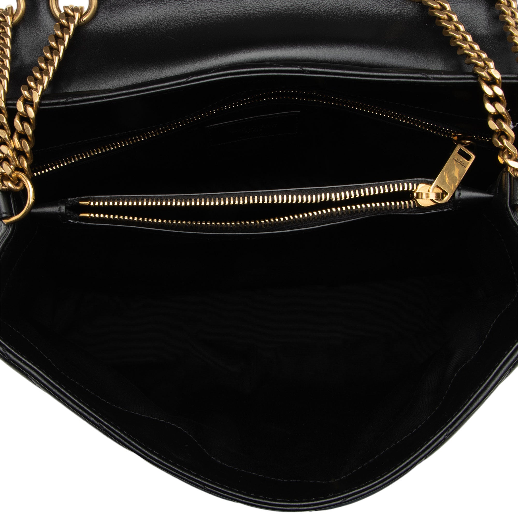 Saint Laurent Matelasse Calfskin Monogram LouLou Chain Medium Shoulder Bag (SHF-ksqMxY)