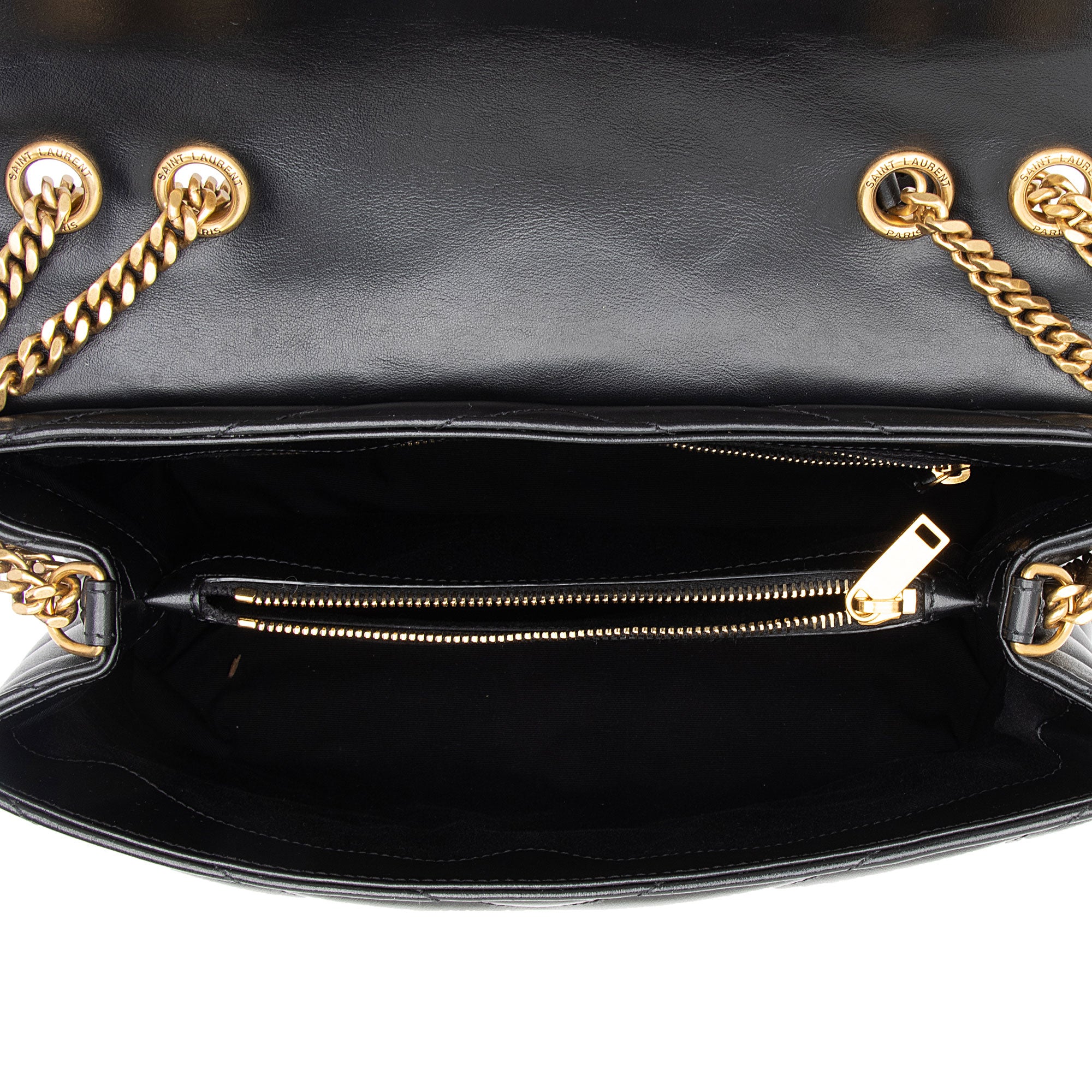 Saint Laurent Matelasse Calfskin Monogram LouLou Chain Medium Shoulder Bag