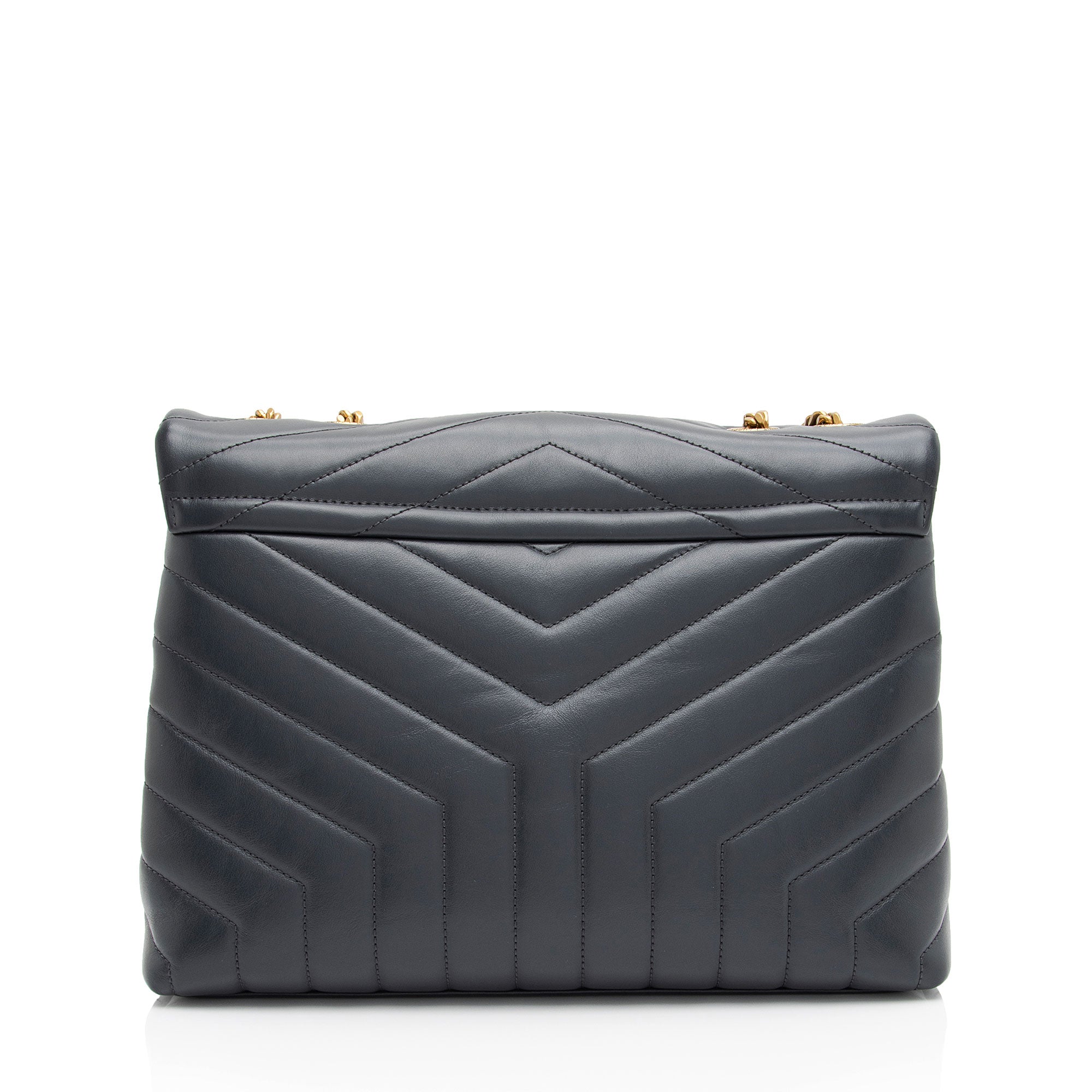 Saint Laurent Matelasse Calfskin Monogram LouLou Chain Medium Shoulder Bag (SHF-Q1vmZO)