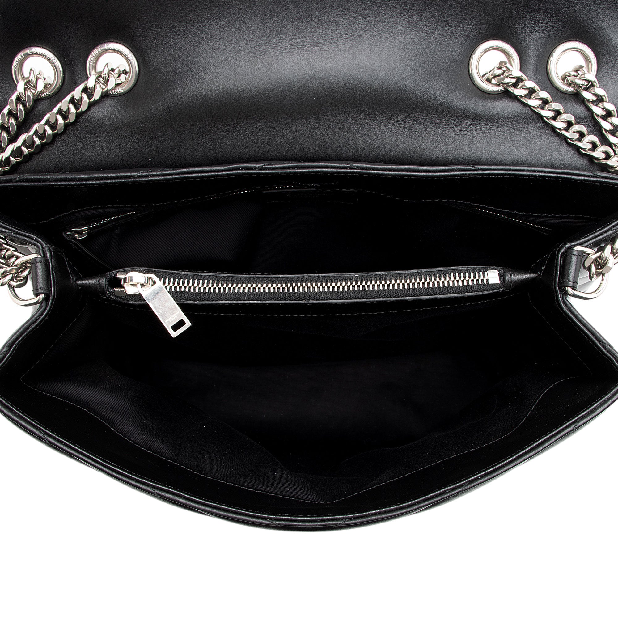 Saint Laurent Matelasse Calfskin Monogram LouLou Chain Medium Shoulder Bag (SHF-nVNU3H)