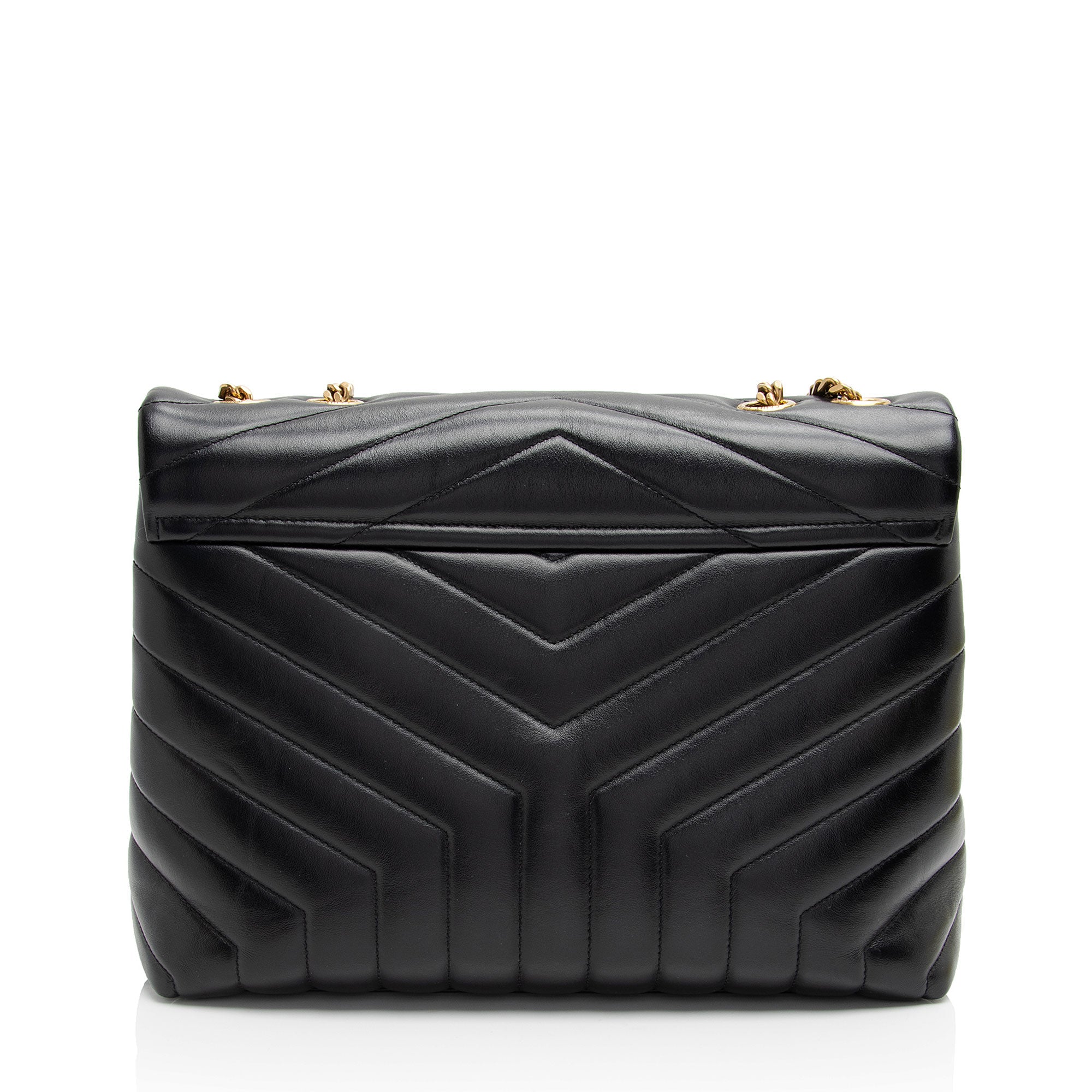 Saint Laurent Matelasse Calfskin Monogram LouLou Chain Medium Shoulder Bag (SHF-m6cEGy)