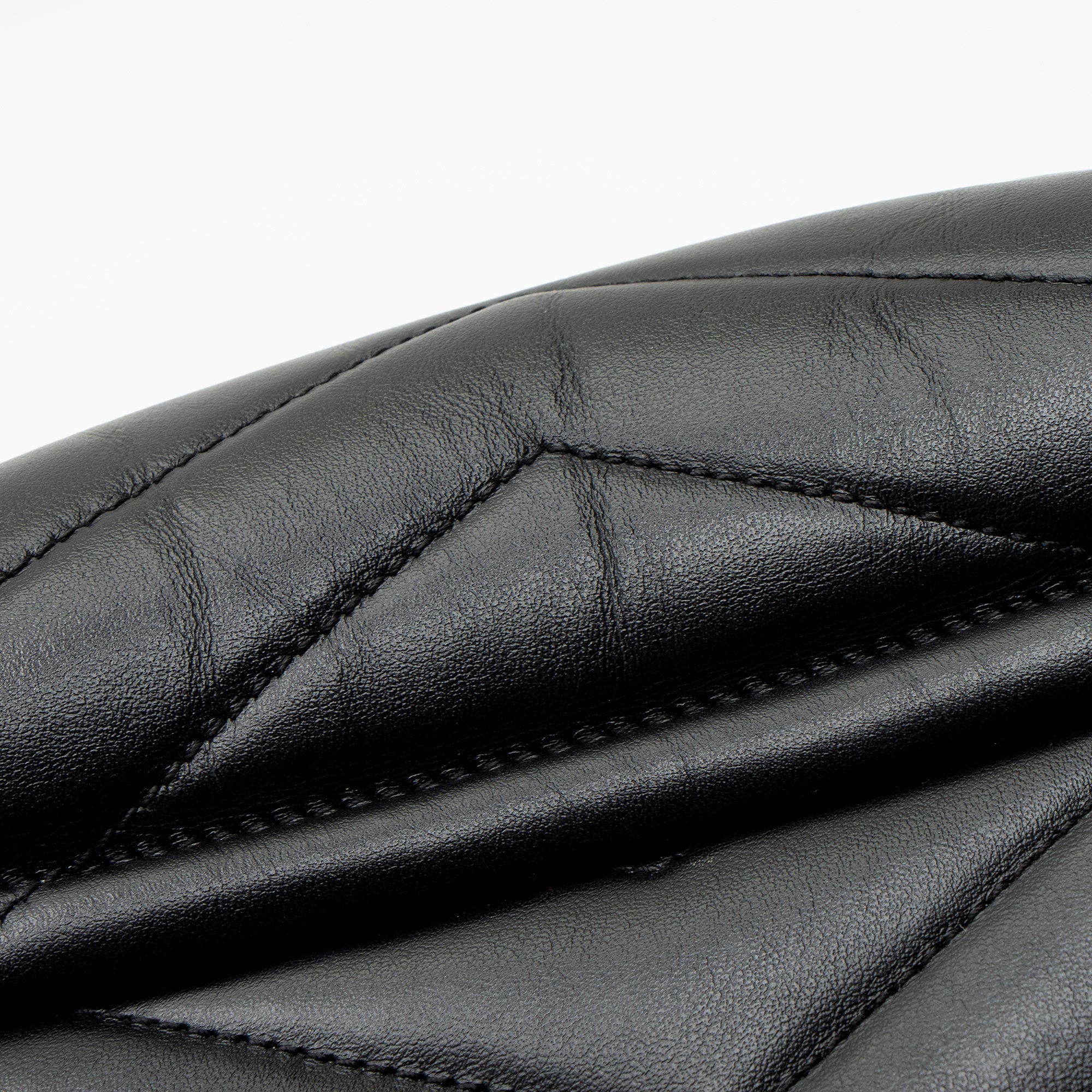 Saint Laurent Matelasse Calfskin Monogram LouLou Chain Medium Shoulder Bag