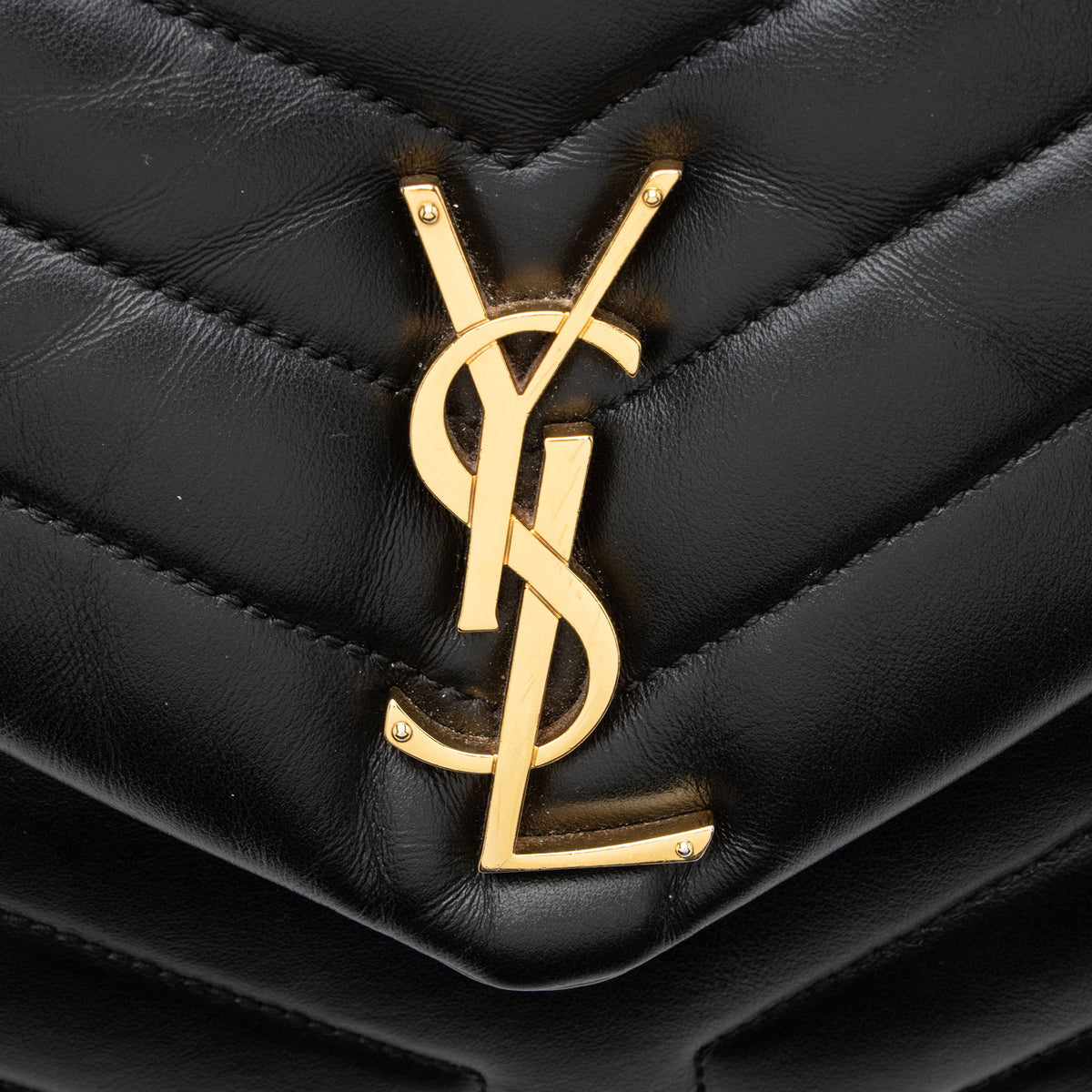 Saint Laurent Matelasse Calfskin Monogram LouLou Chain Medium Shoulder Bag