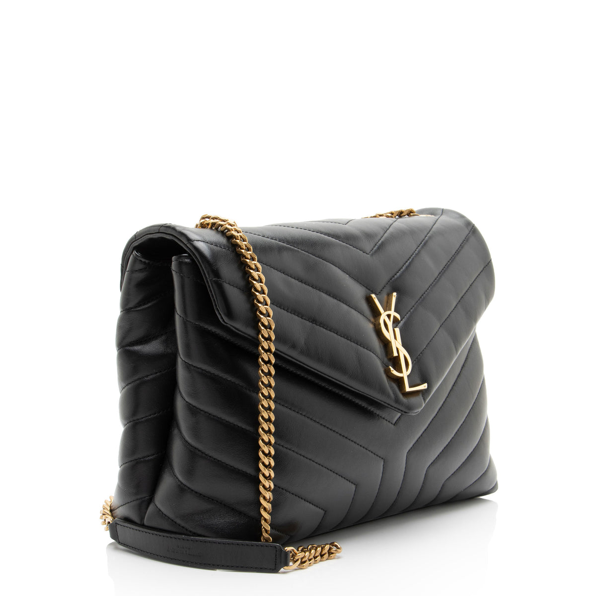 Saint Laurent Matelasse Calfskin Monogram LouLou Chain Medium Shoulder Bag