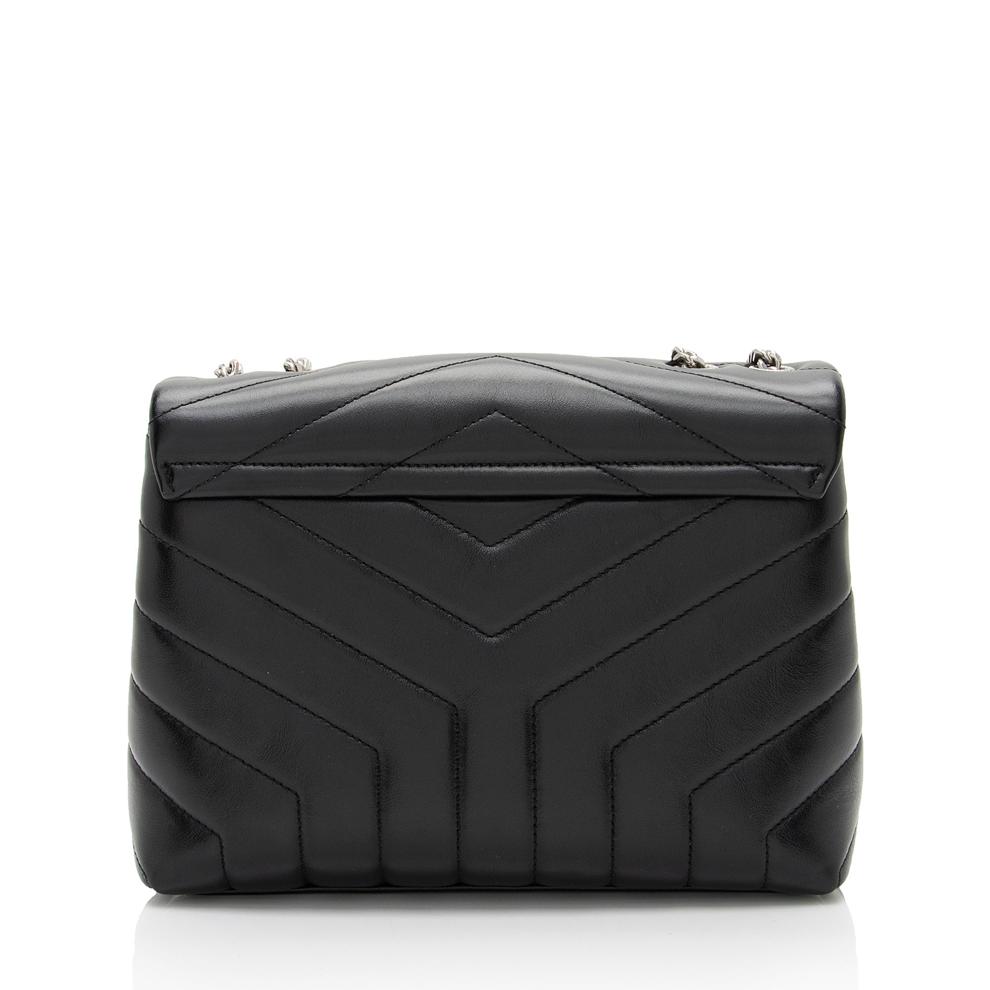 Saint Laurent Matelasse Calfskin Monogram LouLou Chain Small Crossbody (SHF-2881qg)