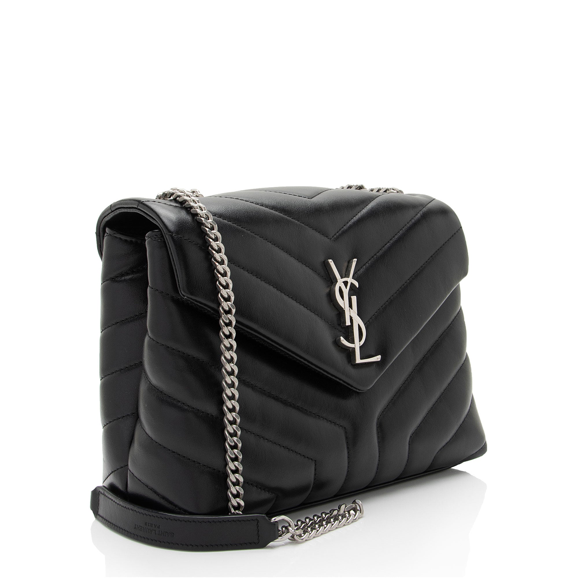 Saint Laurent Matelasse Calfskin Monogram LouLou Chain Small Crossbody (SHF-2881qg)