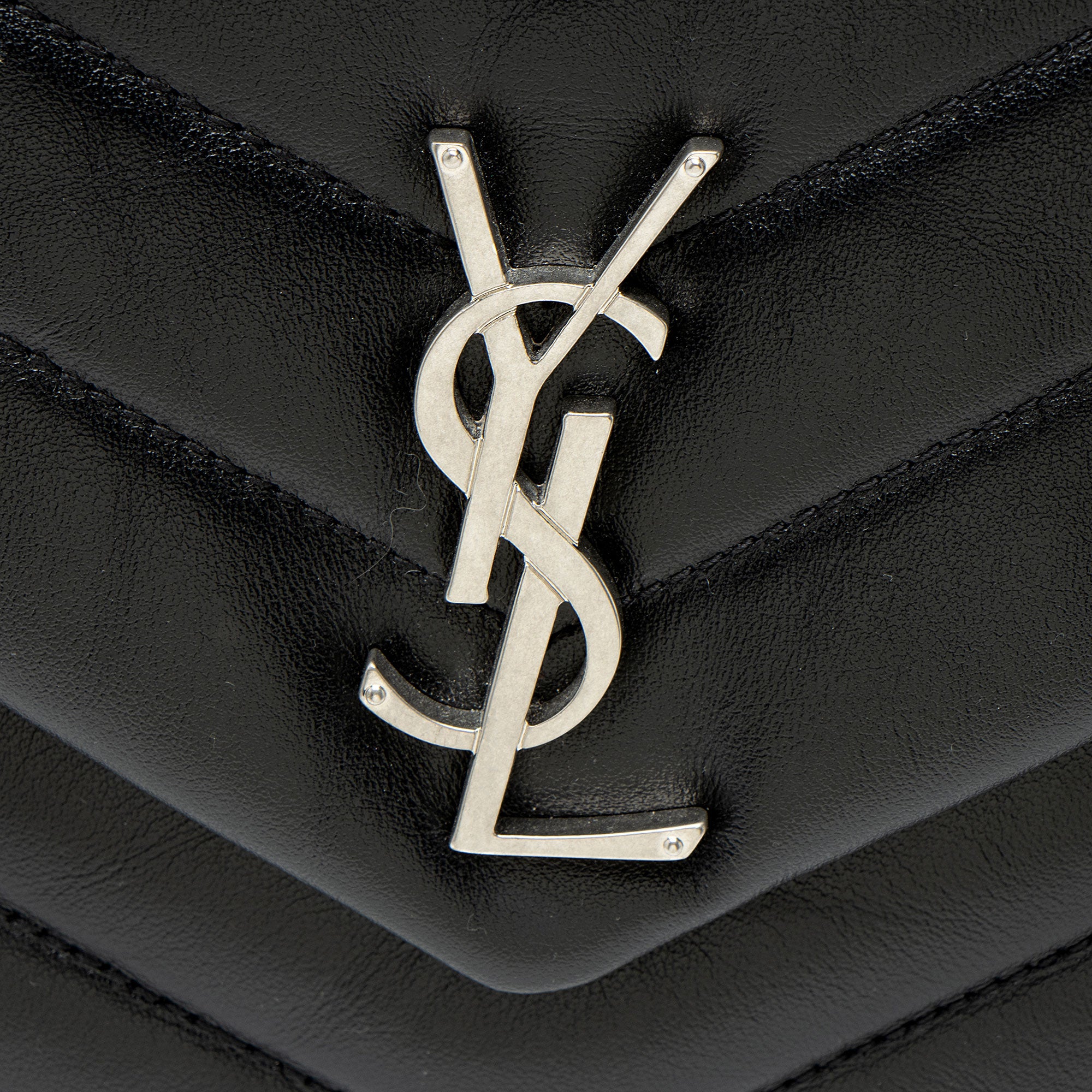 Saint Laurent Matelasse Calfskin Monogram LouLou Chain Small Shoulder Bag