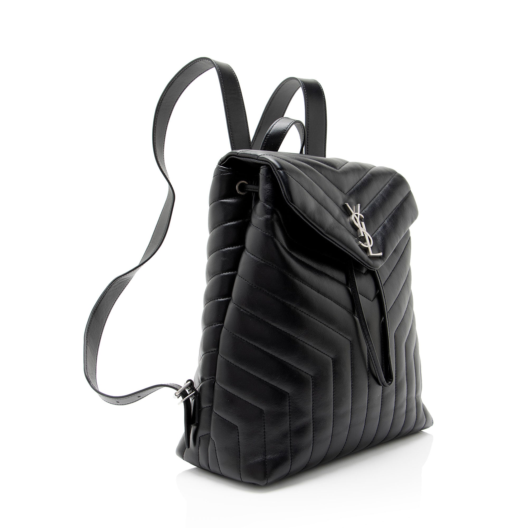Saint Laurent Matelasse Calfskin Monogram LouLou Medium Backpack