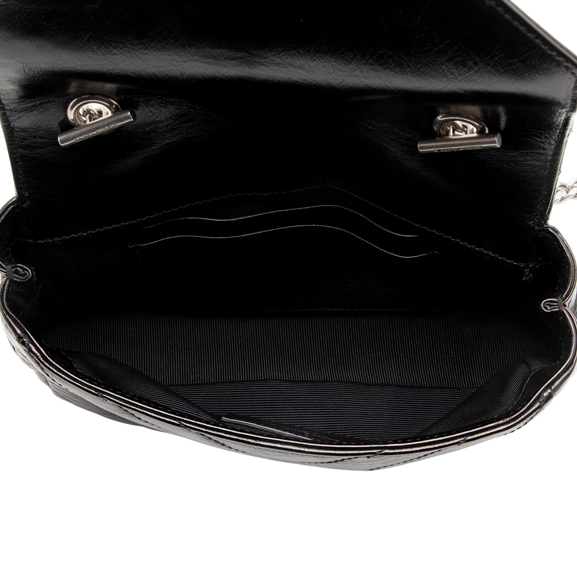 Saint Laurent Matelasse Calfskin Monogram Punk Chain Baby Crossbody