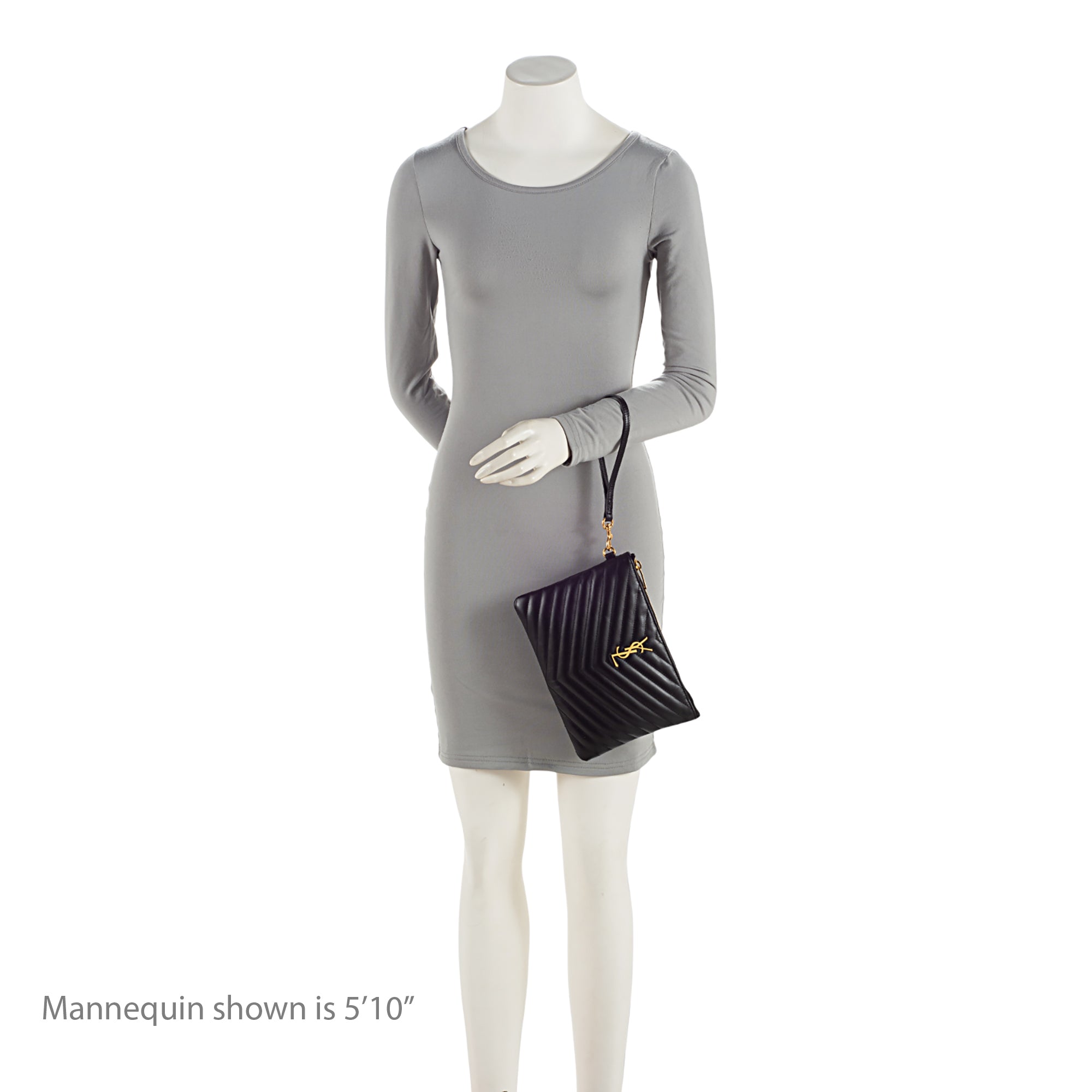 Saint Laurent Matelasse Calfskin Monogram Small Wristlet